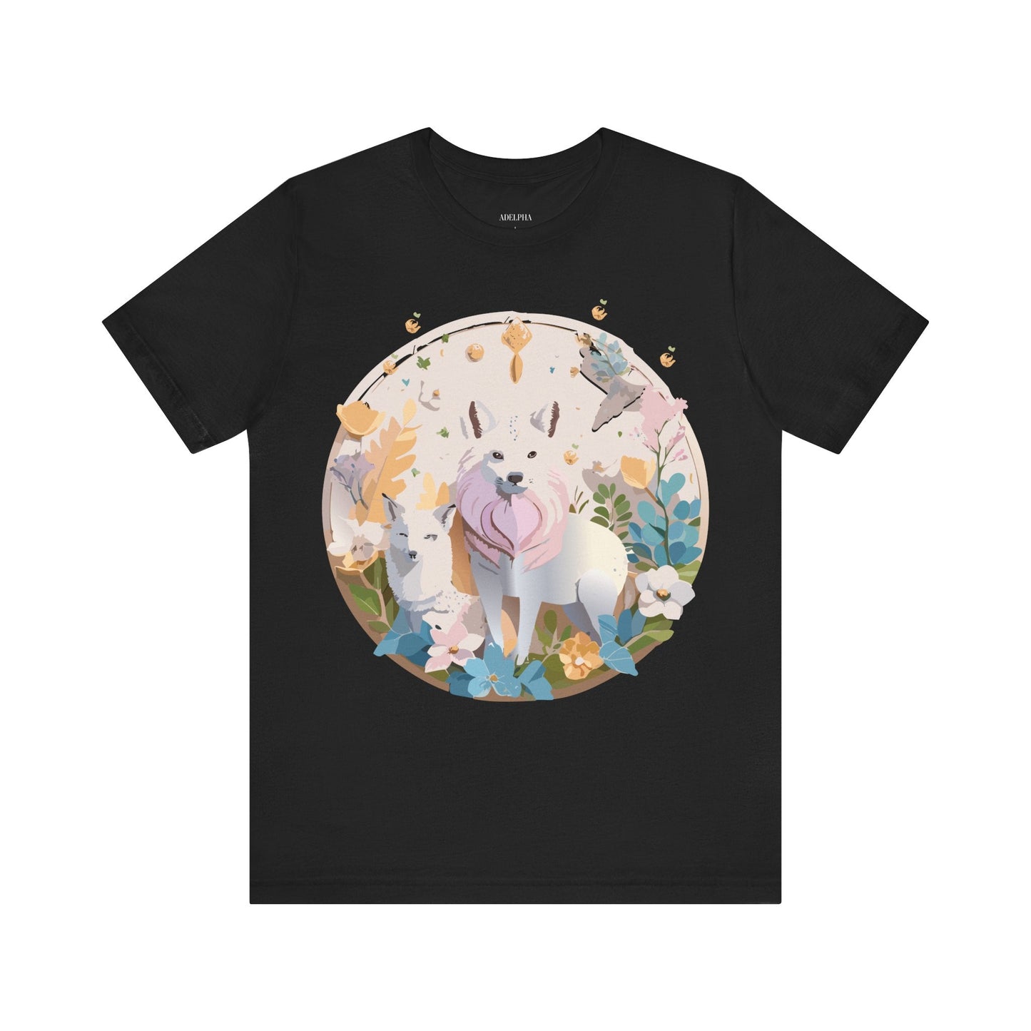 Adelpha Graphic Tee Unisex Short Sleeve Shirt With Vintage Art Design For Everyday Wear