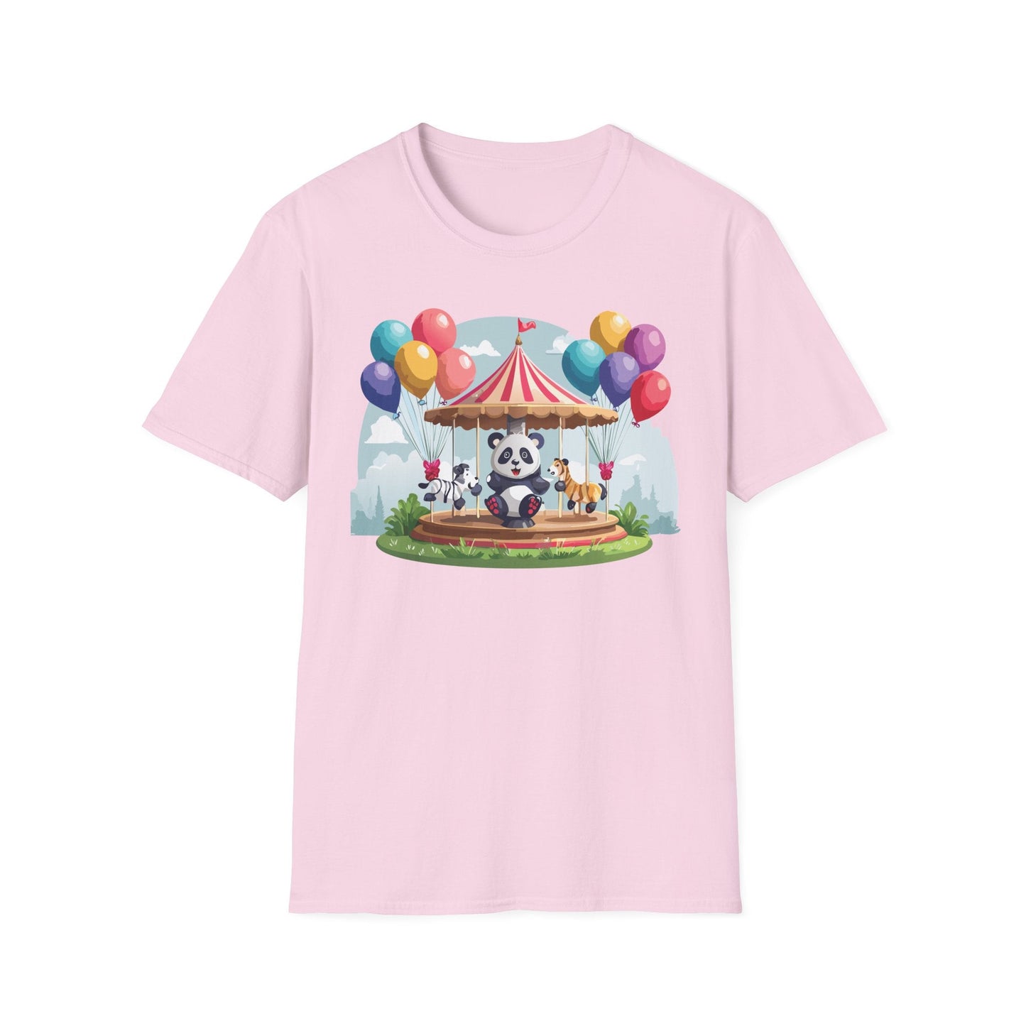 Unisex Panda Shirt Panda Tee Animal Print T Shirt Softstyle 64000 Gildan 100 Percent Ring Spun Cotton