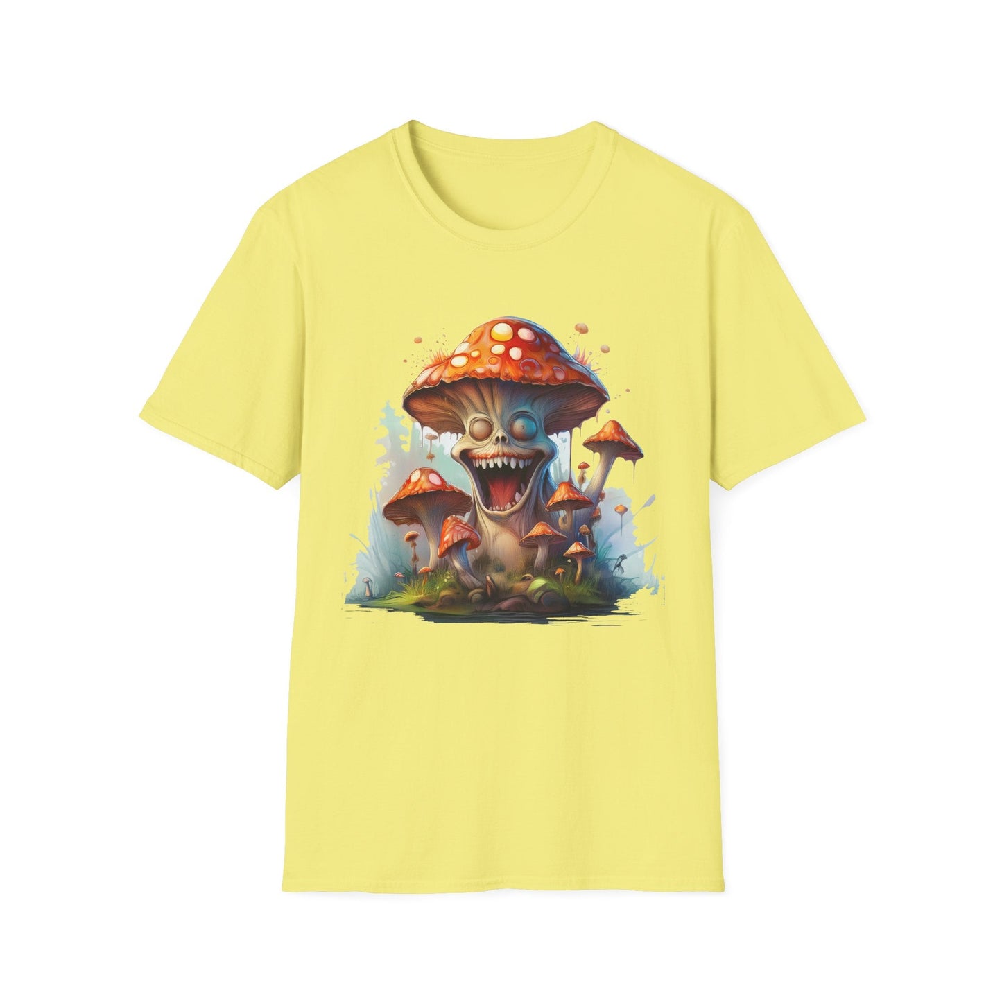 Mashroom Short Sleeve Tee Unisex Funny Mashroom Shirt With Fungus Graphic Gildan Softstyle 64000