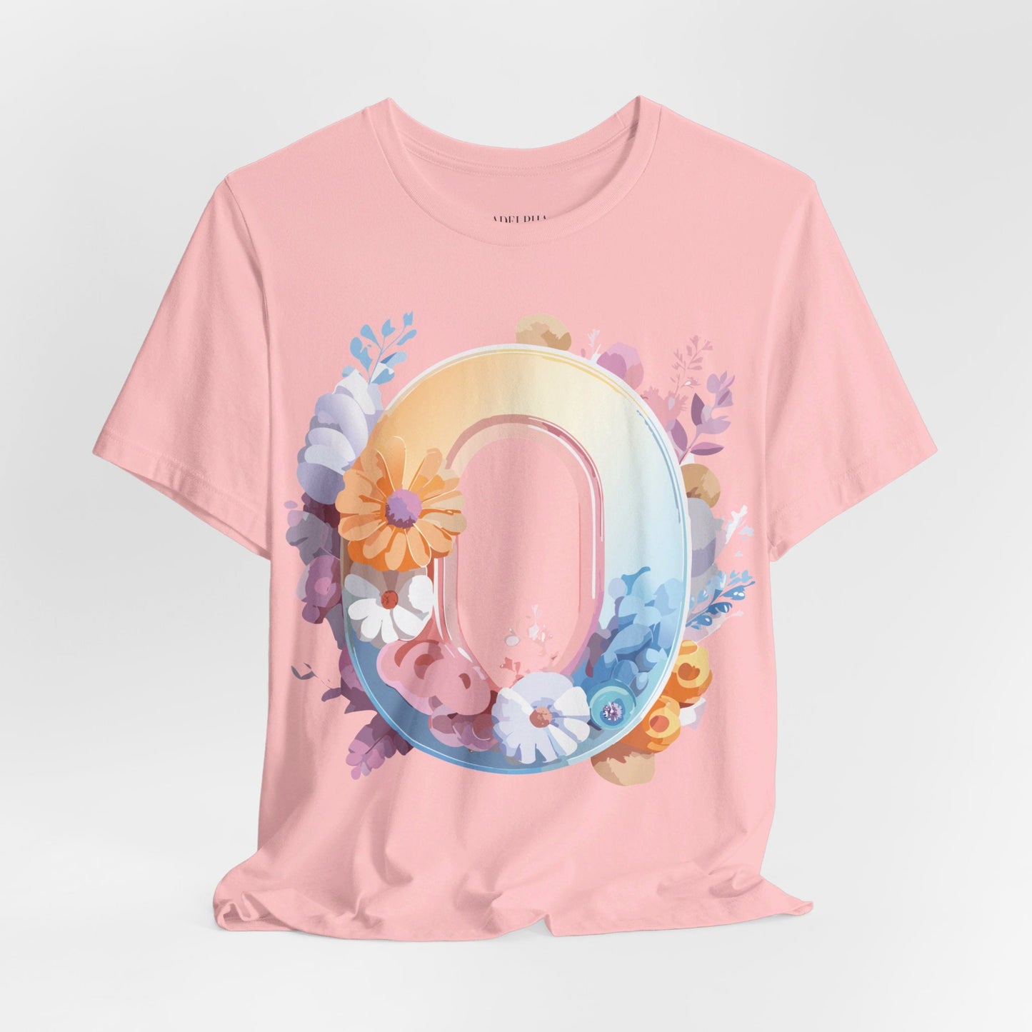 Letter O Graphic Tee Unisex Shirt Adelpha Vintage Inspired Art Design Short Sleeve