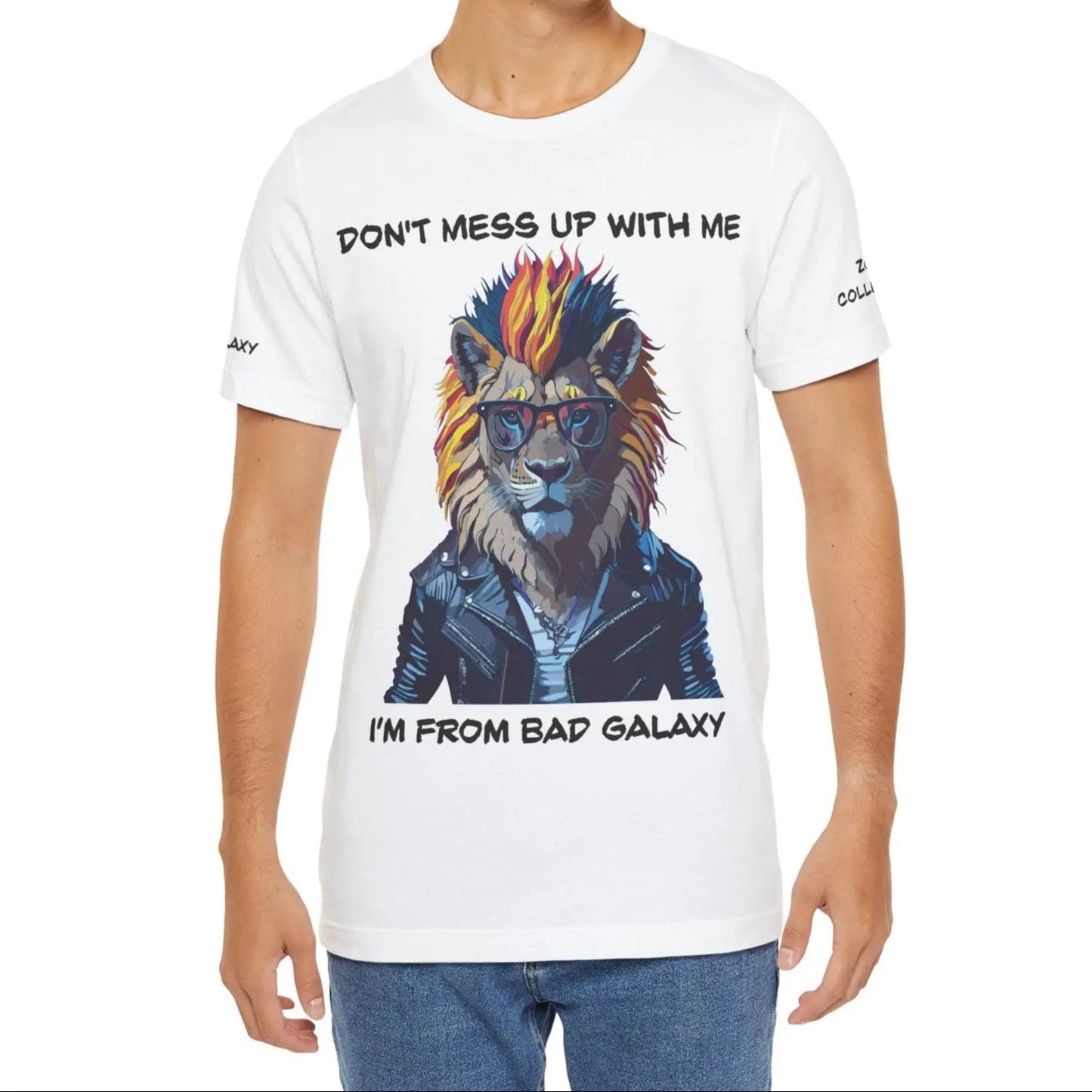 Animal T Shirt From Bad Galaxy Made To Order 100 Percent Cotton Tee Eco Friendly Non Toxic Inks USA
