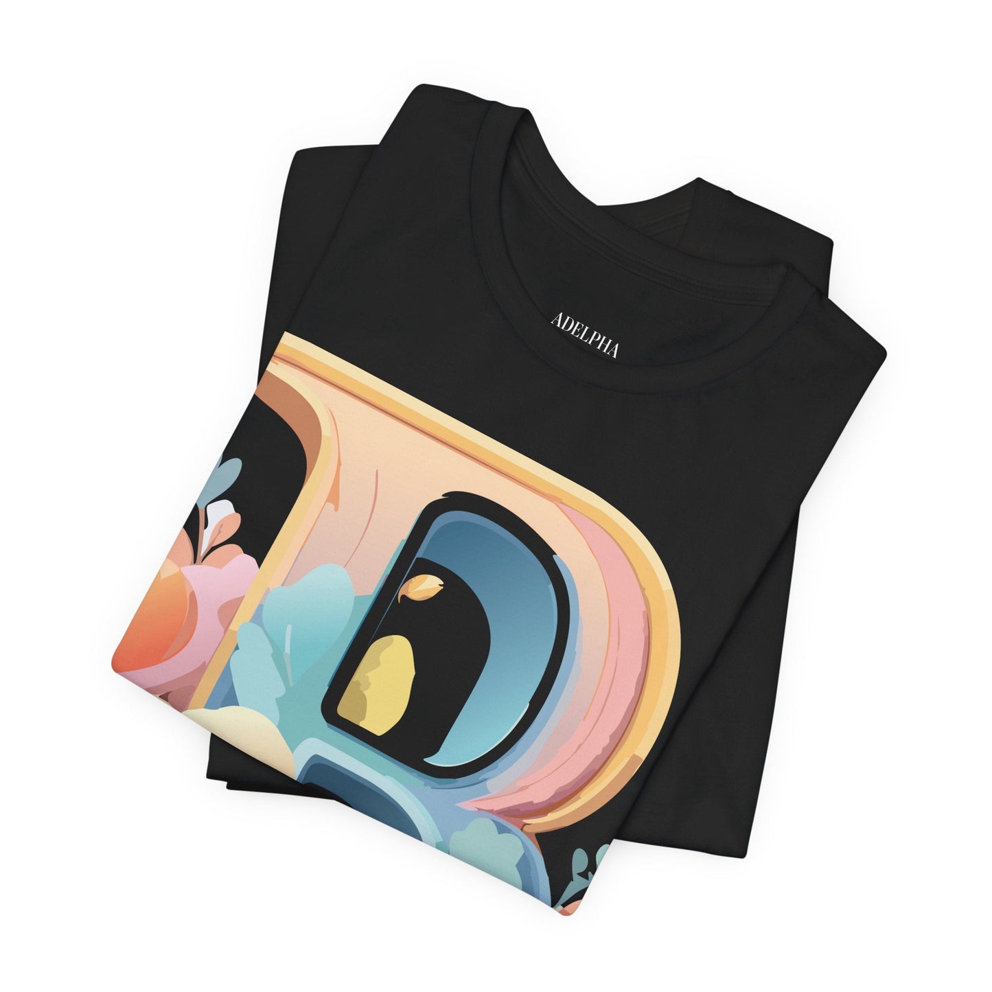 Letter B Graphic Tee Unisex Jersey Short Sleeve With Vintage Inspired Artwork By Adelpha