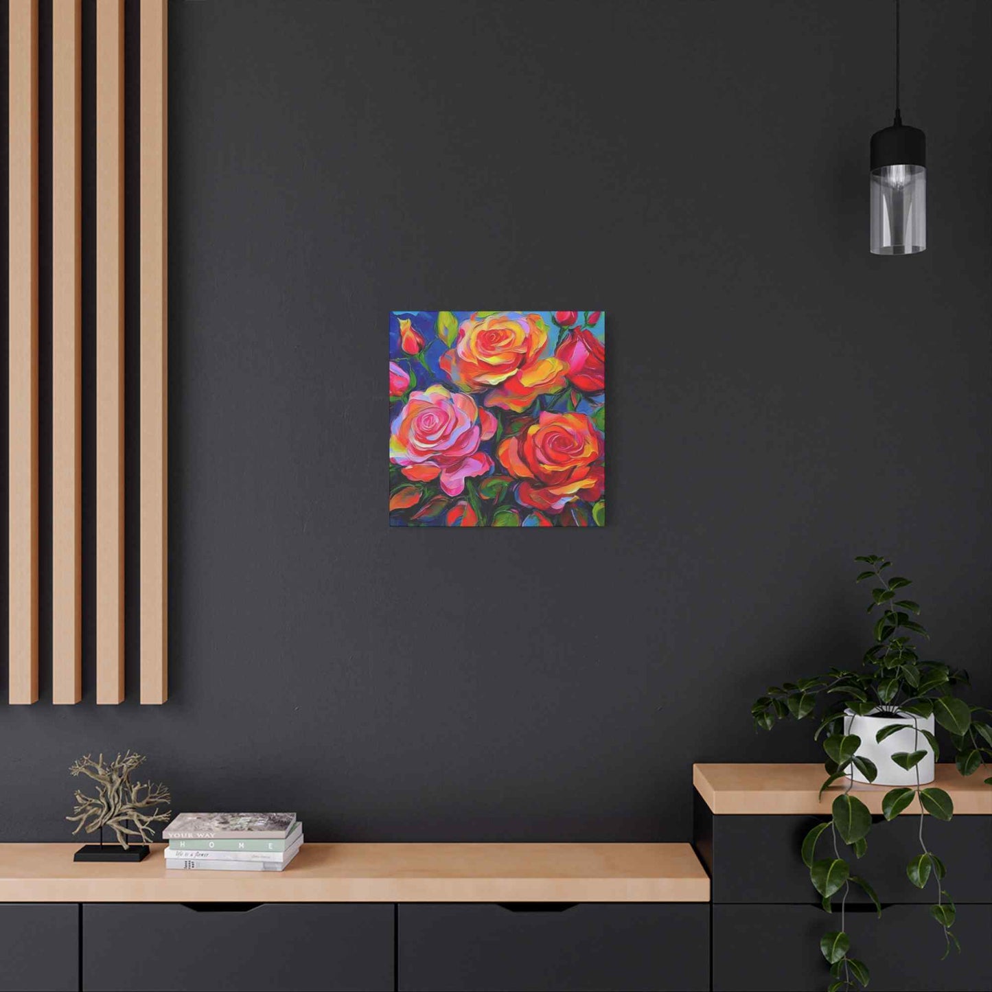 Orange Roses Print Canvas, Roses Oil Paint Print 20x20, 24x24, 30x30, 32x32, 36x36, Floral Art Design Print Non-Frame MC-18