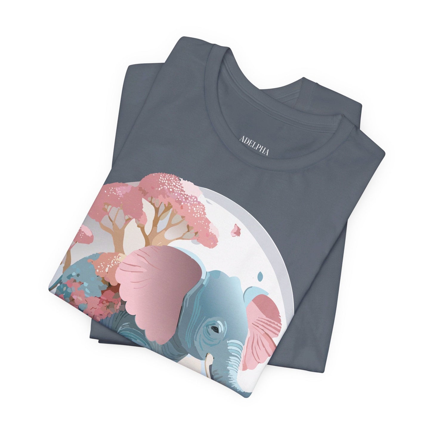Adelpha Graphic Tee Unisex Vintage Inspired Artwork Elephant Short Sleeve Shirt Premium