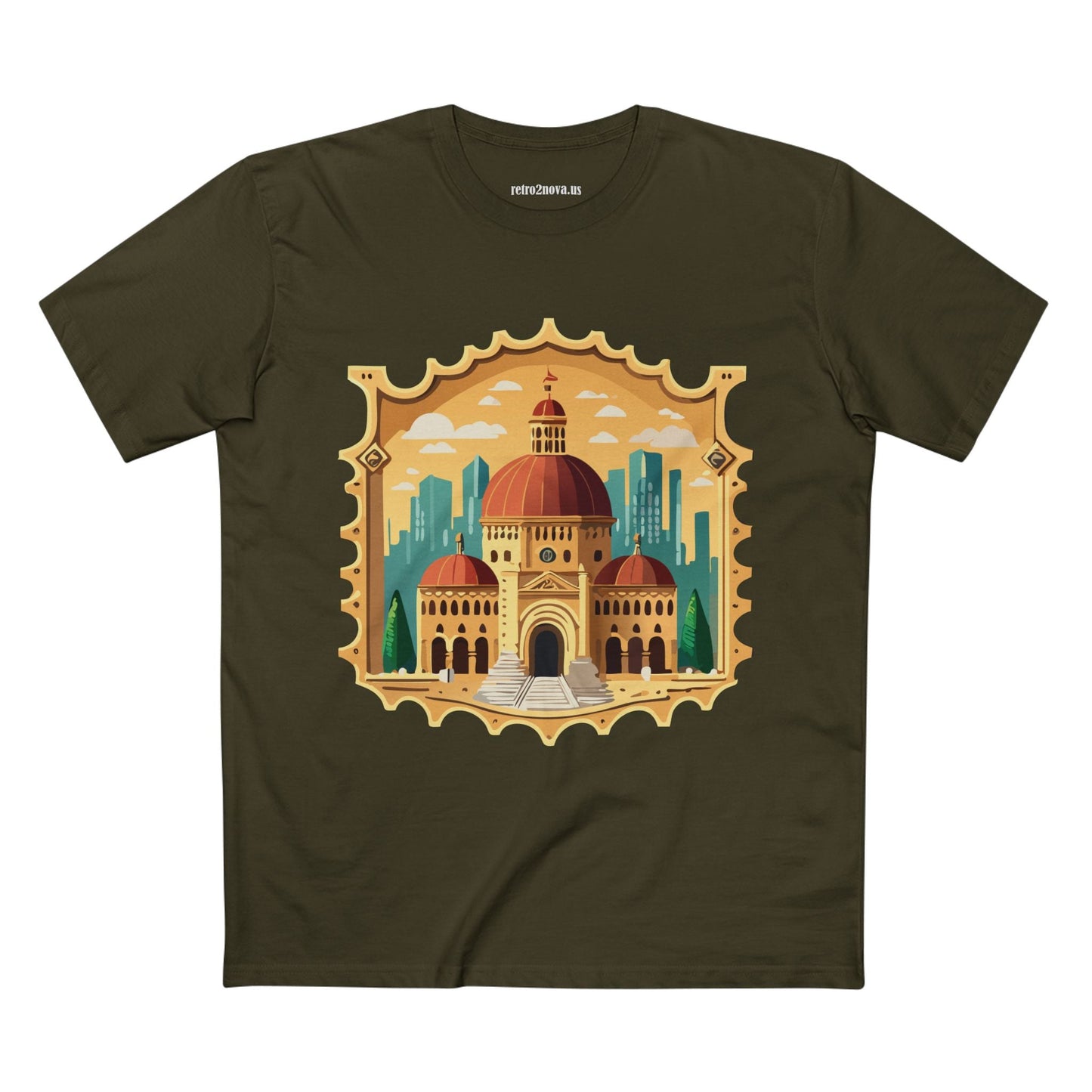 Stamp Shirt Postage Stamp Tee Unisex Premium Cotton With Original Art Design From Retro2Nova