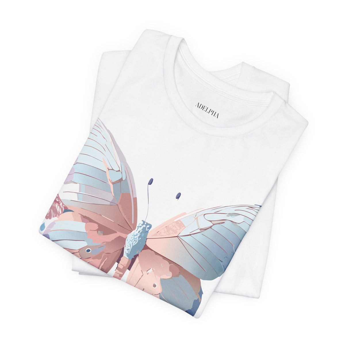 Butterfly Graphic Unisex Cotton Bella+Canvas Tee with Art Design n107
