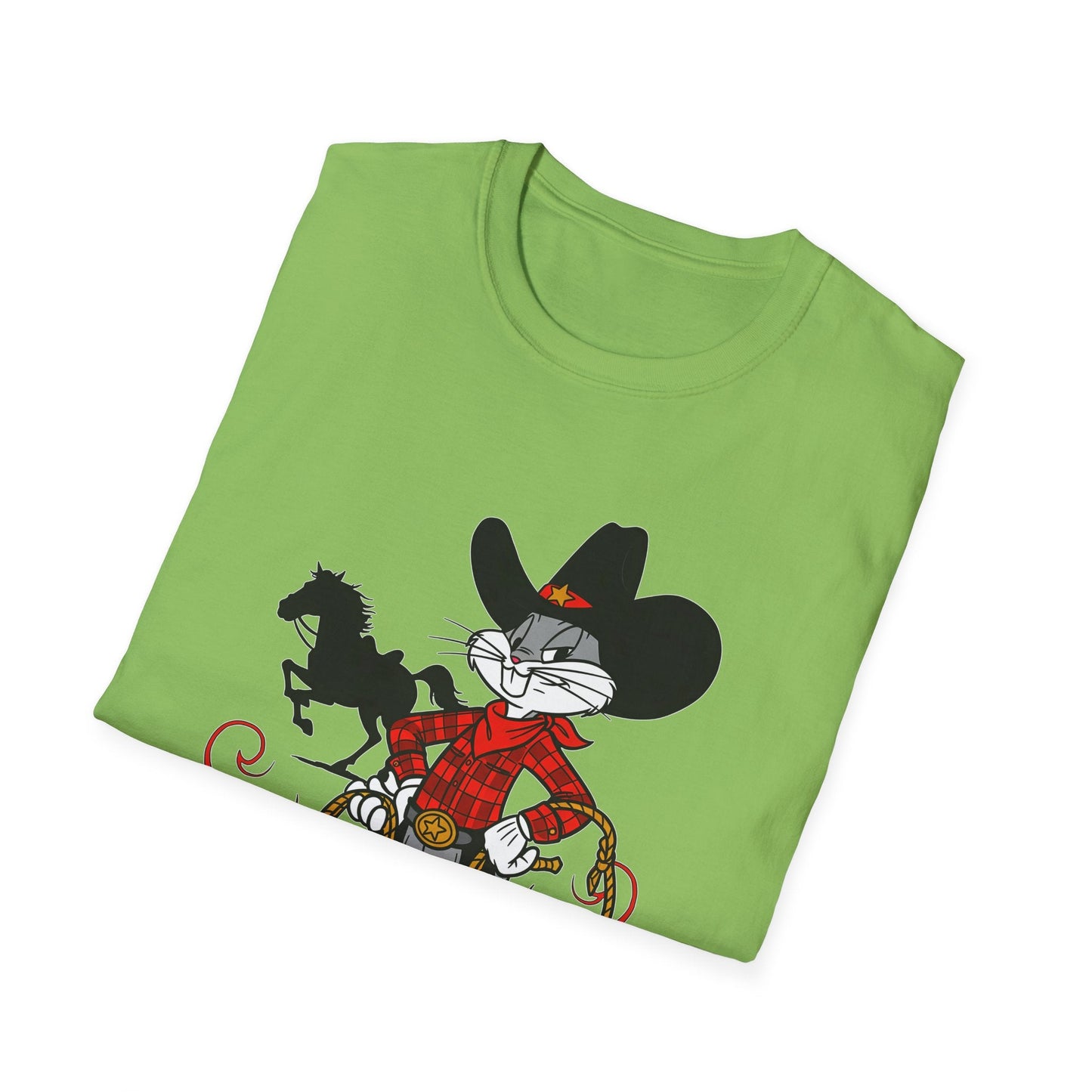 Cartoon Bunny Graphic Unisex Cotton Animal Animation Artwork Design Tee 1