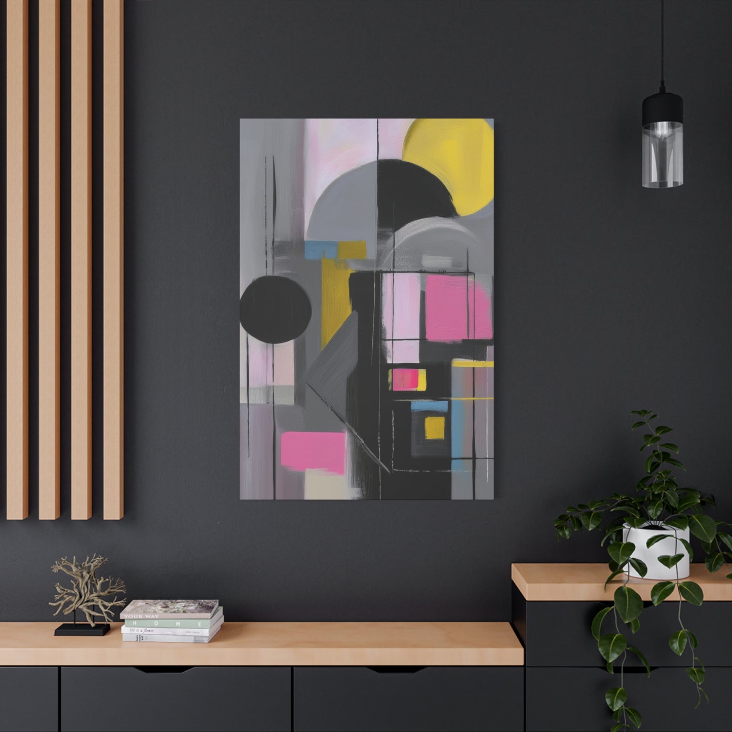 Abstract Geometric Painting Print Canvas 20x24,20x30,24x30 24x32,24x36,30x40 32x48,36x48,40x60 Pine-Wood Inner Frame ABS-37