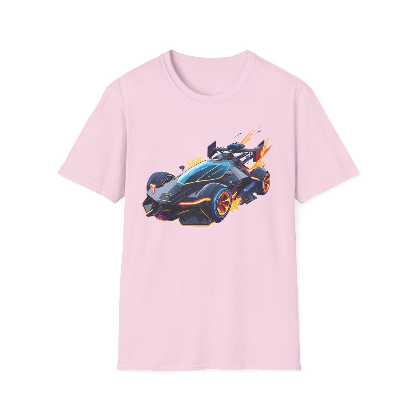 Unisex Car T Shirt With Cars Design Hot Wheels Graphic Tee Gildan Softstyle 64000