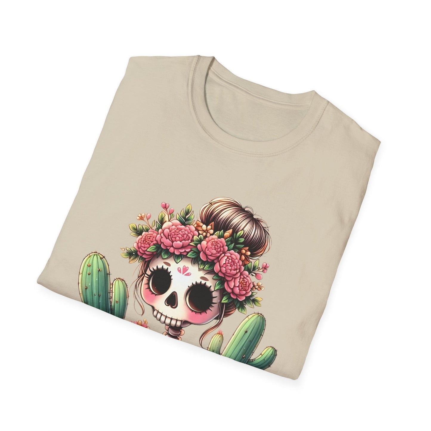 Skull Tee Shirt Unisex Skeleton Design Softstyle Cotton Tee Light Breathable Comfort Gildan 64000