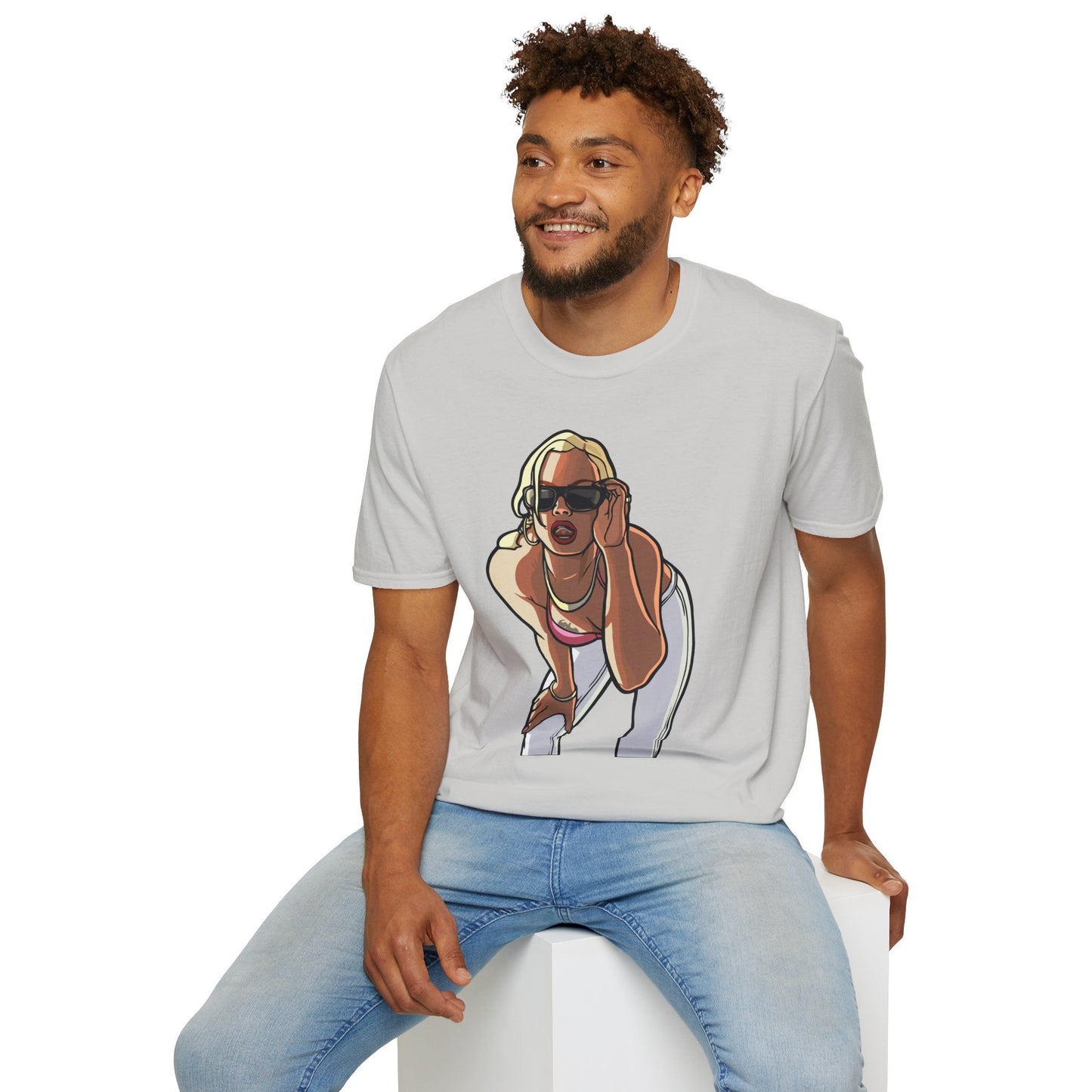 Cartoon Animation T Shirt Funny Tee Unisex Gildan Softstyle 64000 100 Percent Ring Spun Cotton