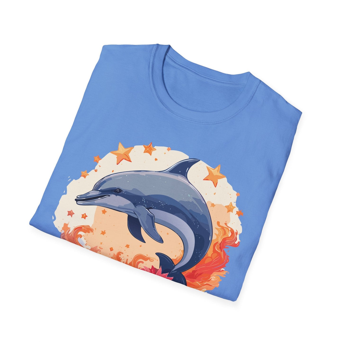 Dolphin Shirt Unisex Tee Gildan Softstyle 64000 100 Percent Ring Spun Cotton Comfort Wear