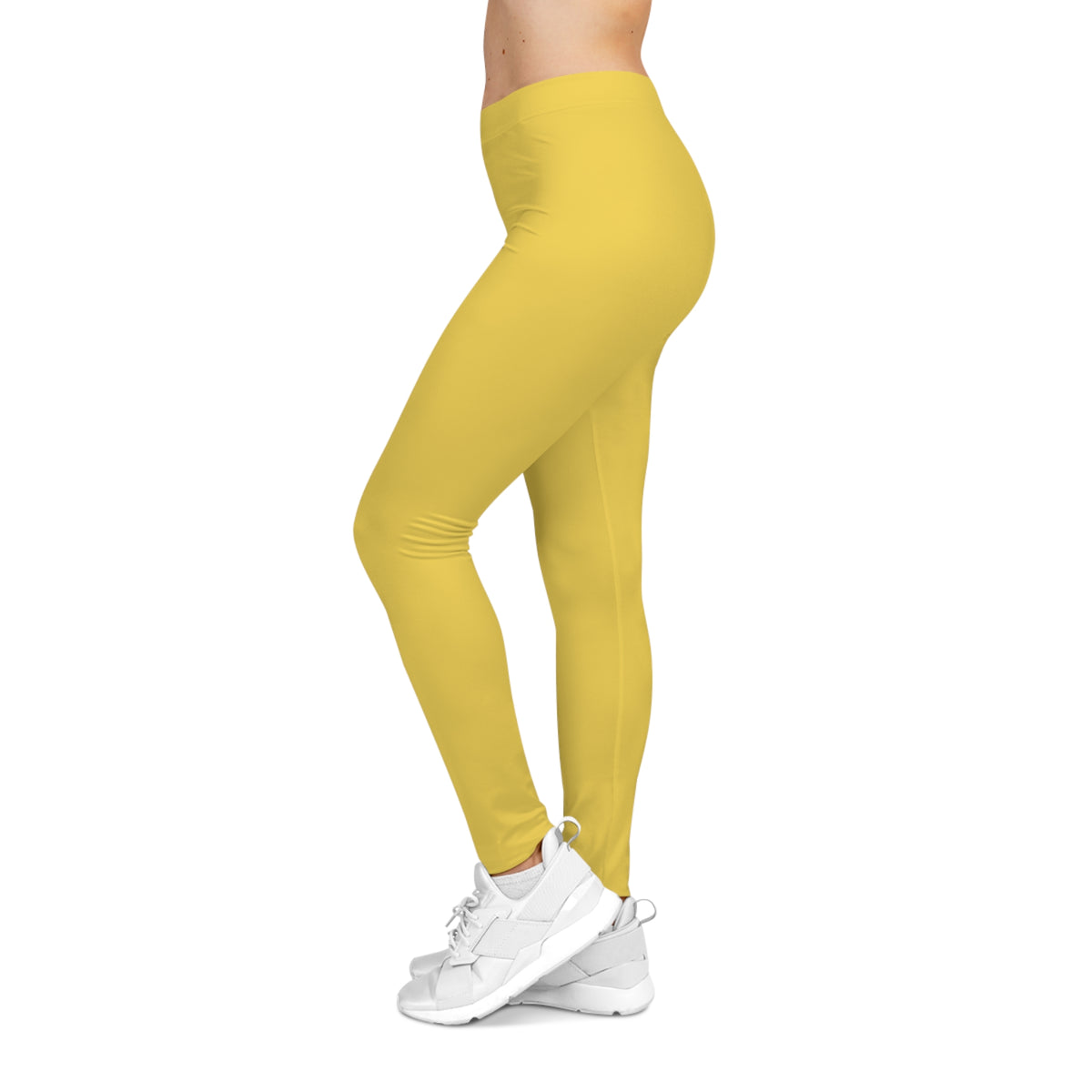 Yellow Gold Color Women's Poly-Span Casual Leggings XS-2XL