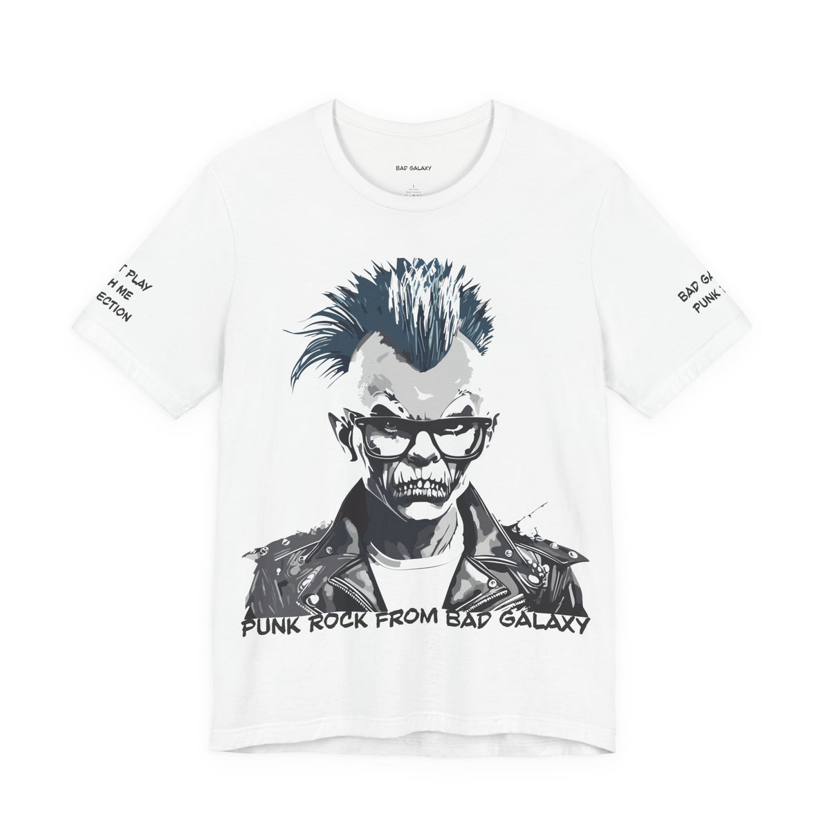 Punk Rock Graphic Unisex Cotton Bella+Canvas Tee with Art Design b32