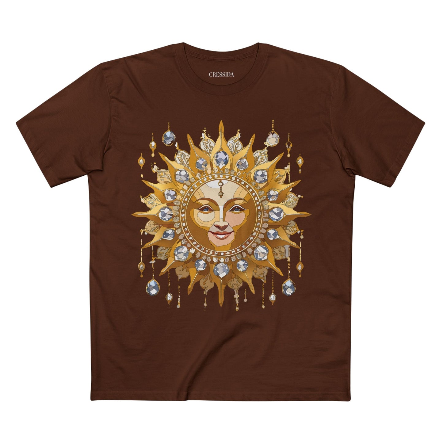 Gold Sun Graphic Unisex 100 Cotton T-Shirt with Golden Art Design 6