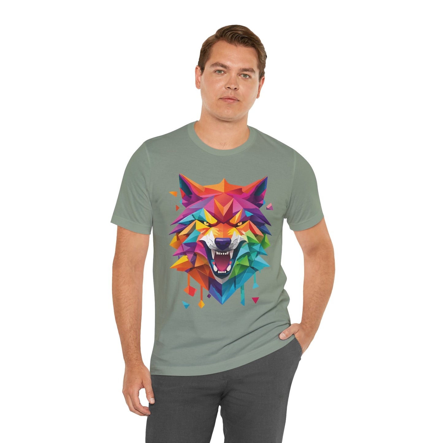 Unisex Animal Shirt With Art Design And Wild Animals Print Tee Short Sleeve Premium