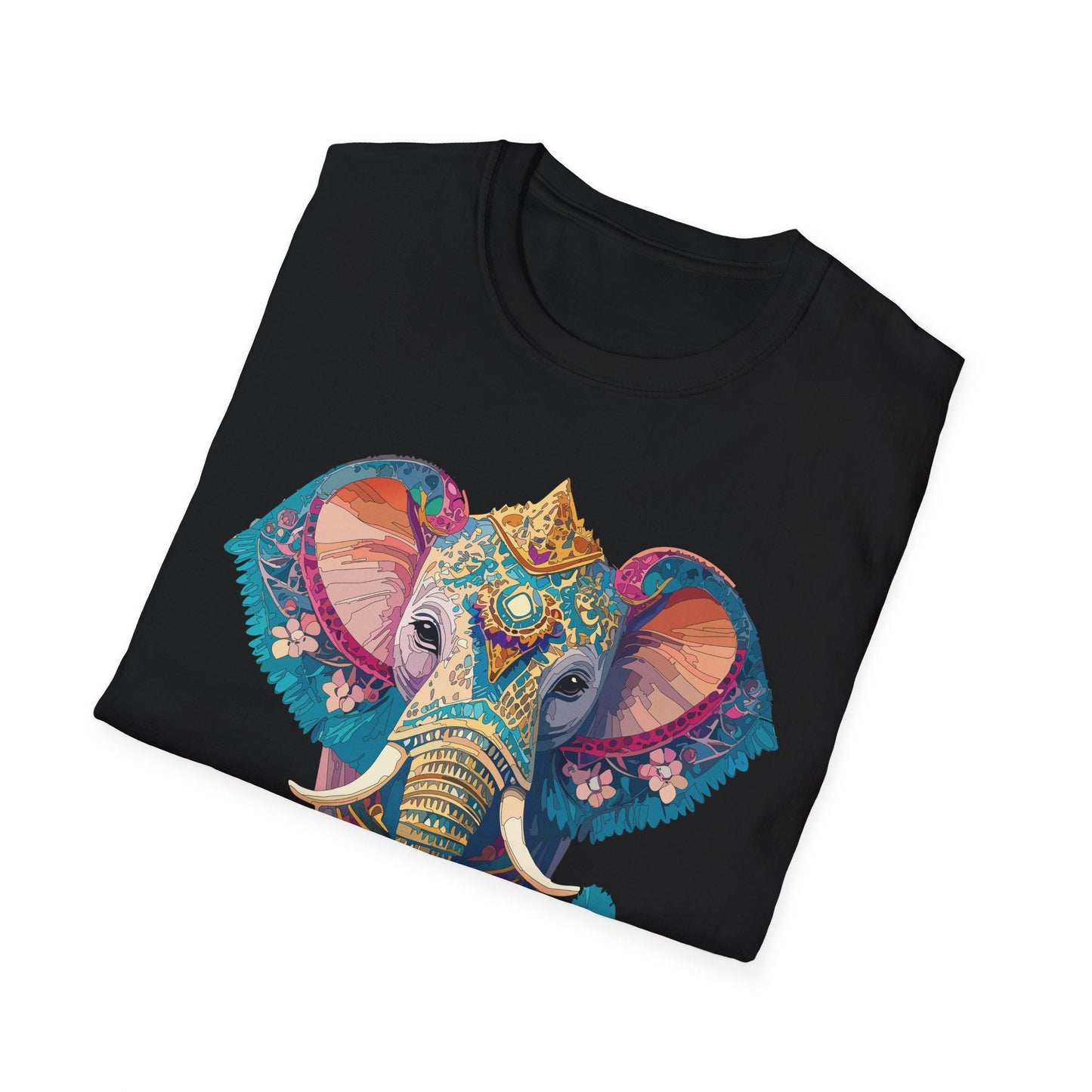 Elephant Shirt Unisex Animal Tee Softstyle 100 Percent Ring Spun Cotton Gildan 64000