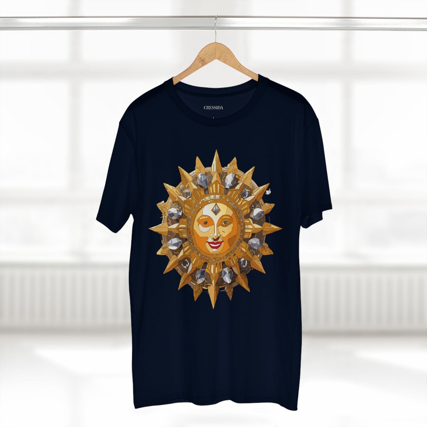 Gold Sun Graphic Unisex 100 Cotton T-Shirt with Golden Art Design 13