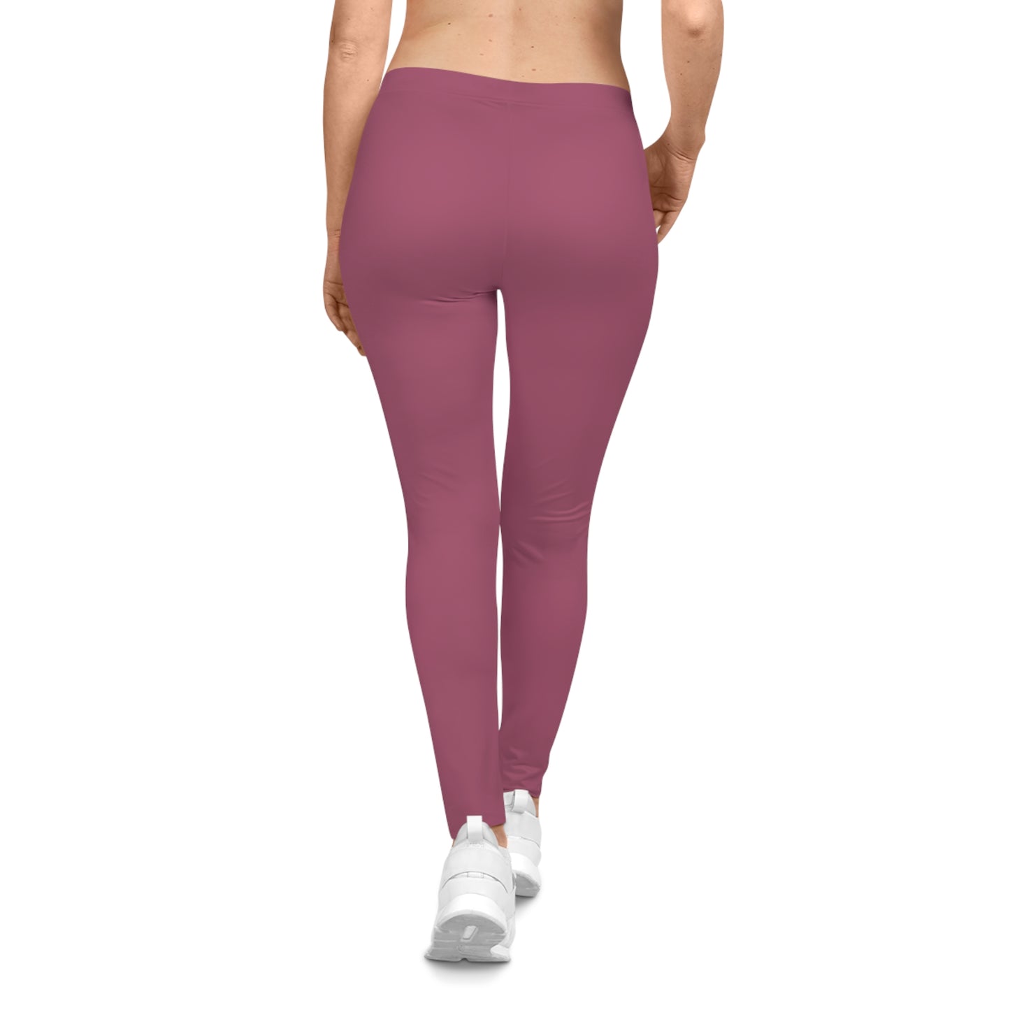 Rosewood Rose Color Women's Poly-Span Casual Leggings XS-2XL