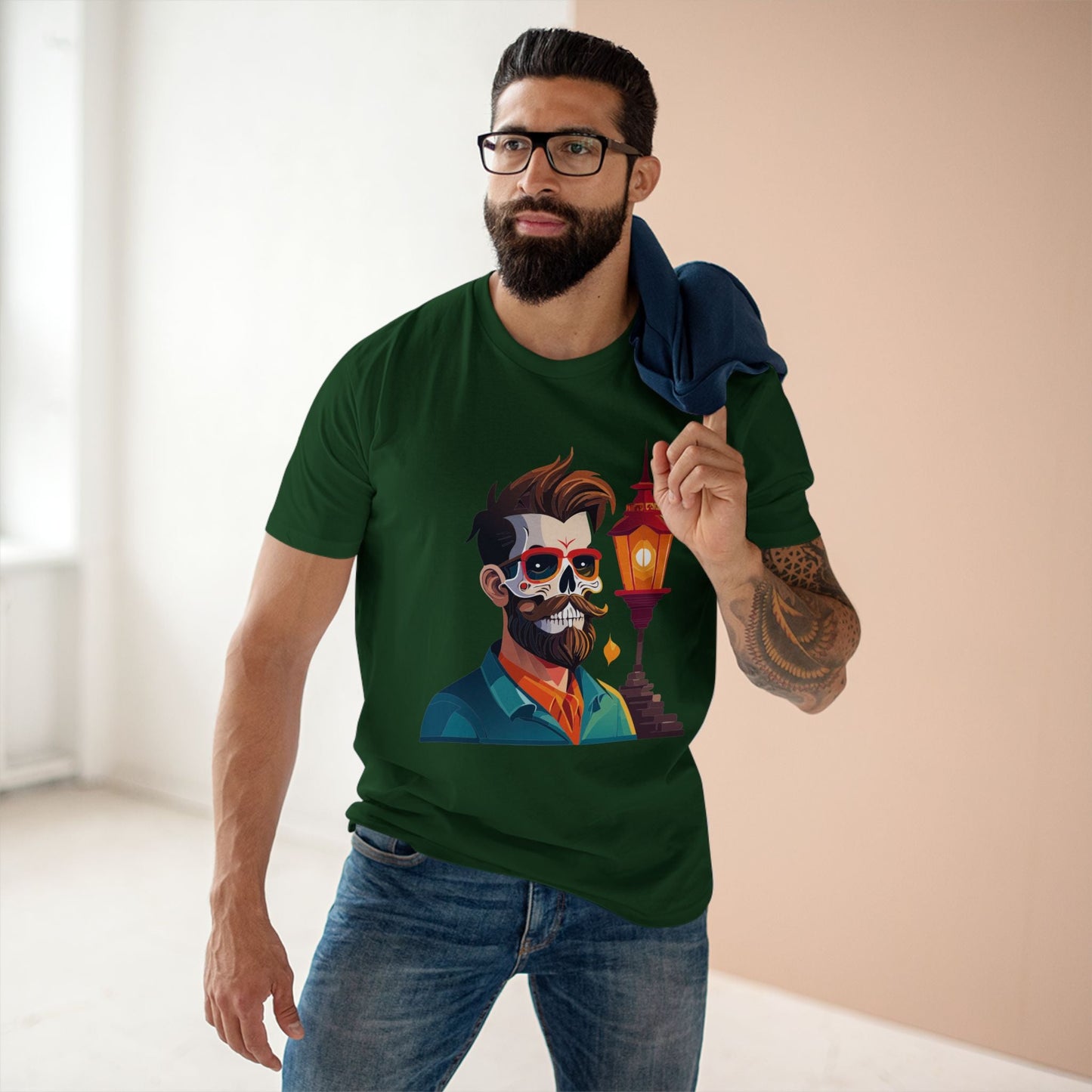 Skull Shirt Unisex Premium Cotton Tee With Skeleton Art Design From Retro2Nova Exclusive Collection
