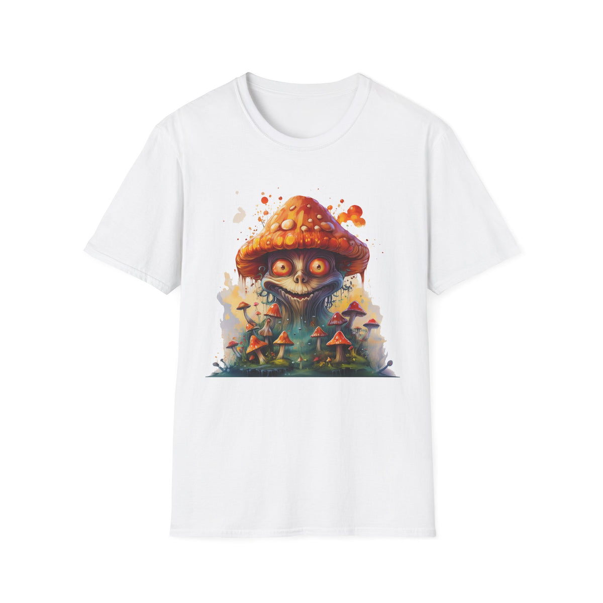 Funny Mashroom Cartoon  Graphic Tee Gildan Unisex 100 Cotton Tee Shirt c19