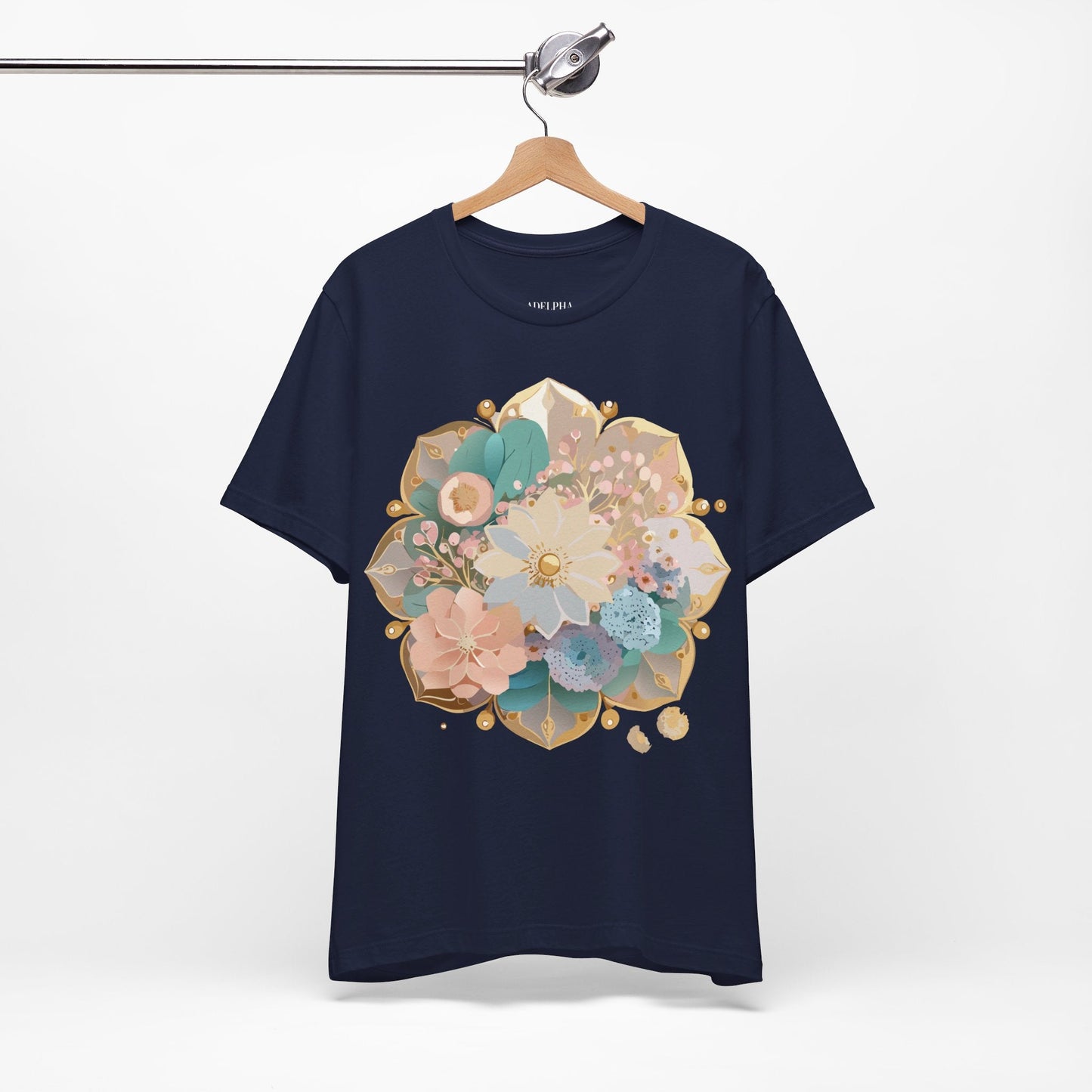 Mandala Graphic Unisex 100 Cotton Vintage Floral Artwork Tee 14