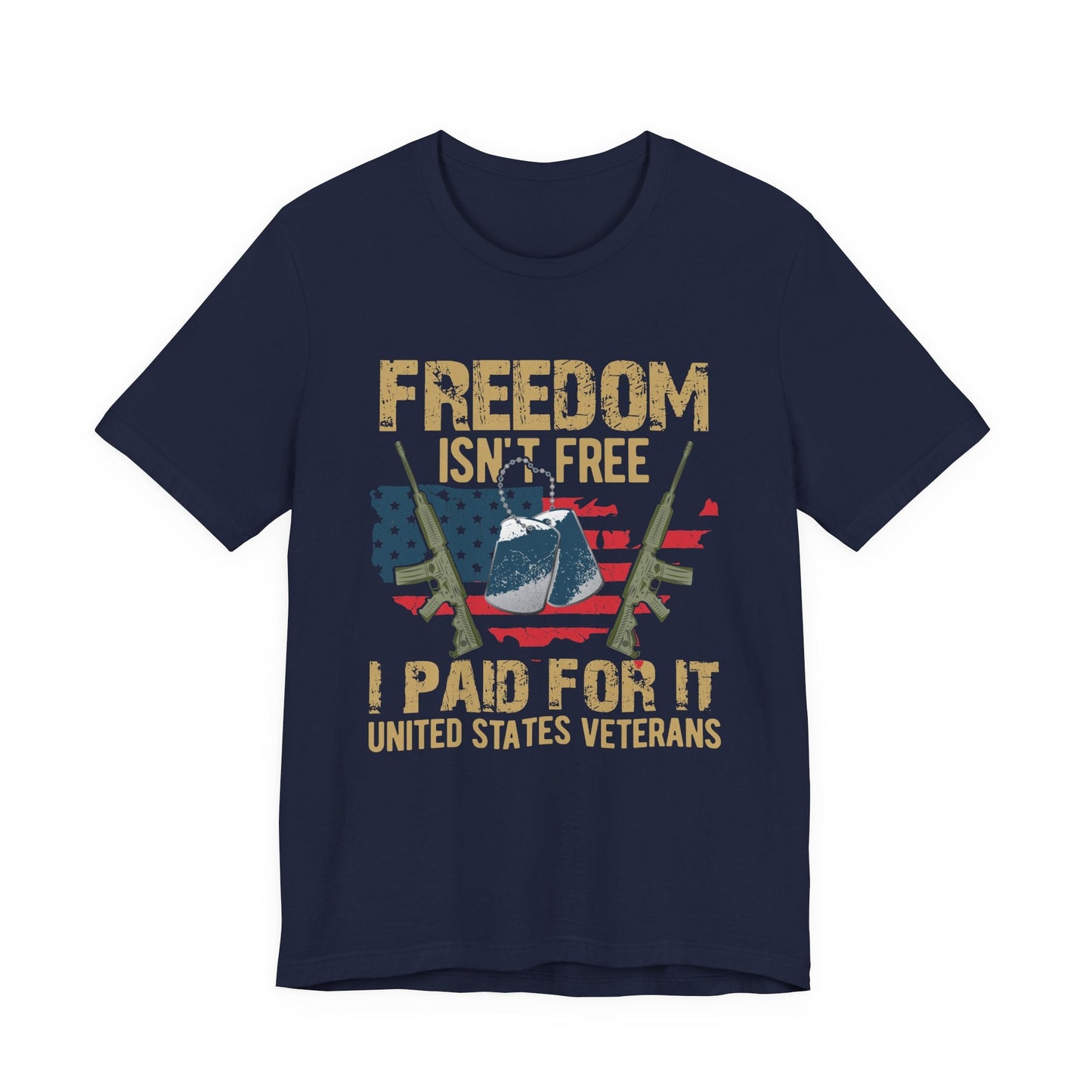 Army Veteran Patriotic Graphic Design Unisex Cotton T-Shirt v19