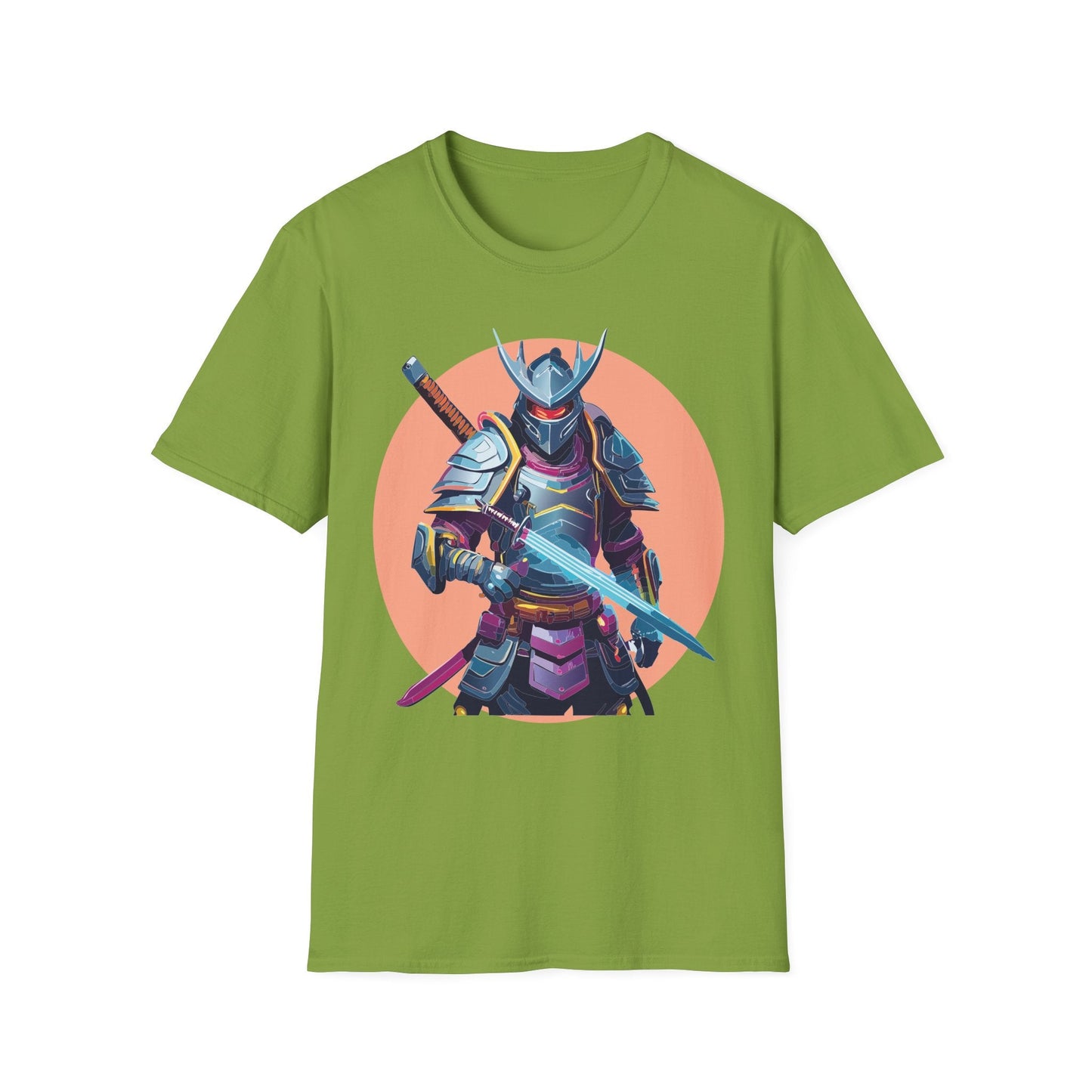 Samurai Shirt Unisex Tee Gildan Softstyle 64000 One Hundred Percent Ring Spun Cotton Comfort