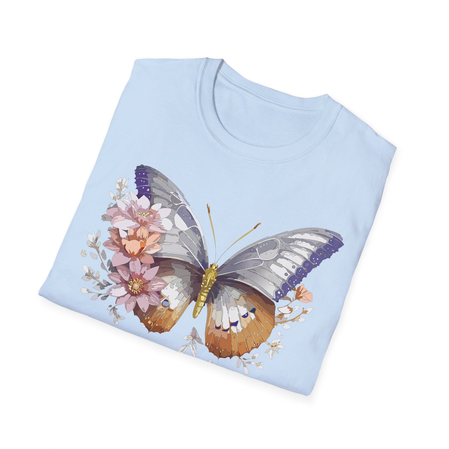 Butterfly Shirt Unisex T Shirt 100 Percent Ring Spun Cotton Gildan Softstyle Tee