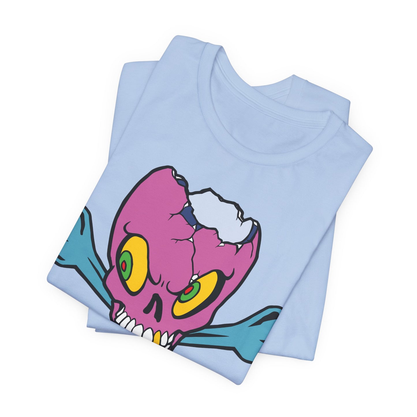 Purple Skull Graphic Design Tee, Skull Shirt, Vintage Tees, Art Design T-Shirt, Vintage Graphic Tee, Art Shirts with Skulls