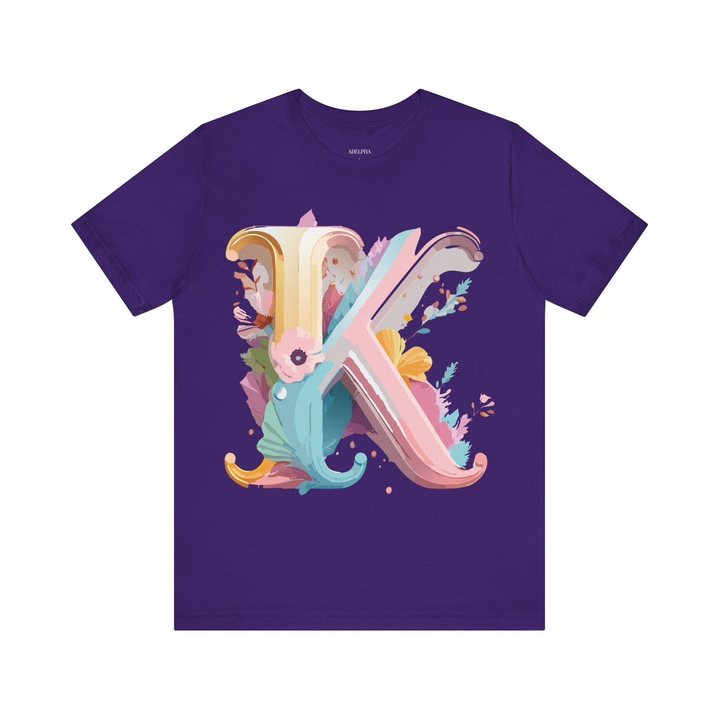 Letter K Shirt Unisex Graphic Tee With Vintage Inspired Artwork Adelpha Premium Comfort