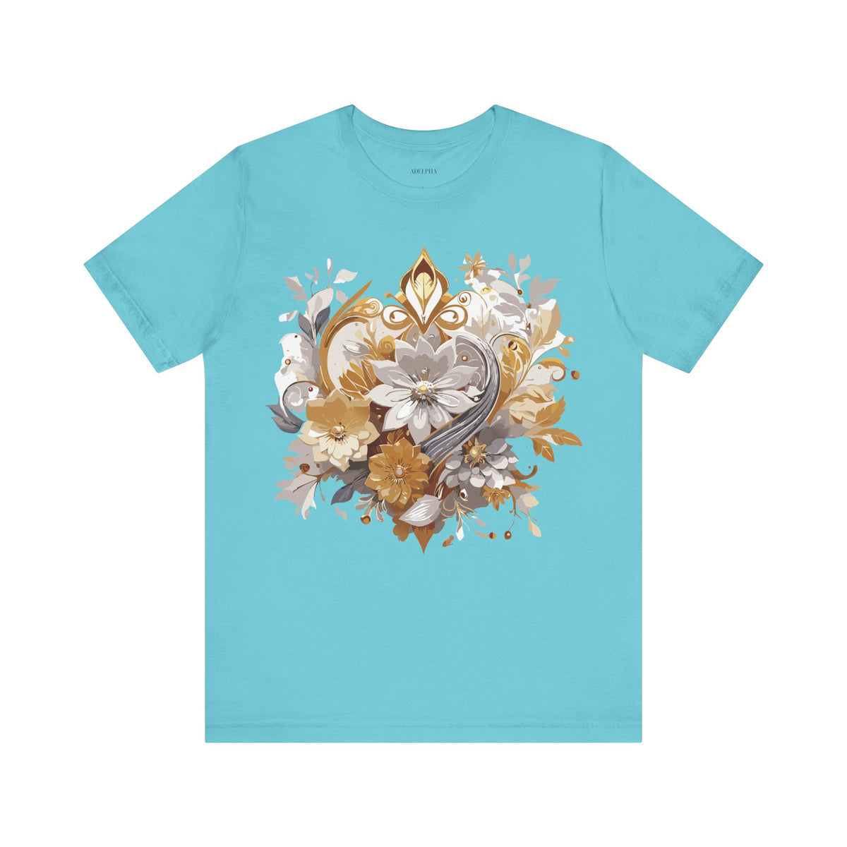Jewelry Graphic Unisex Cotton Bella+Canvas Tee with Gemstones Art Design m29