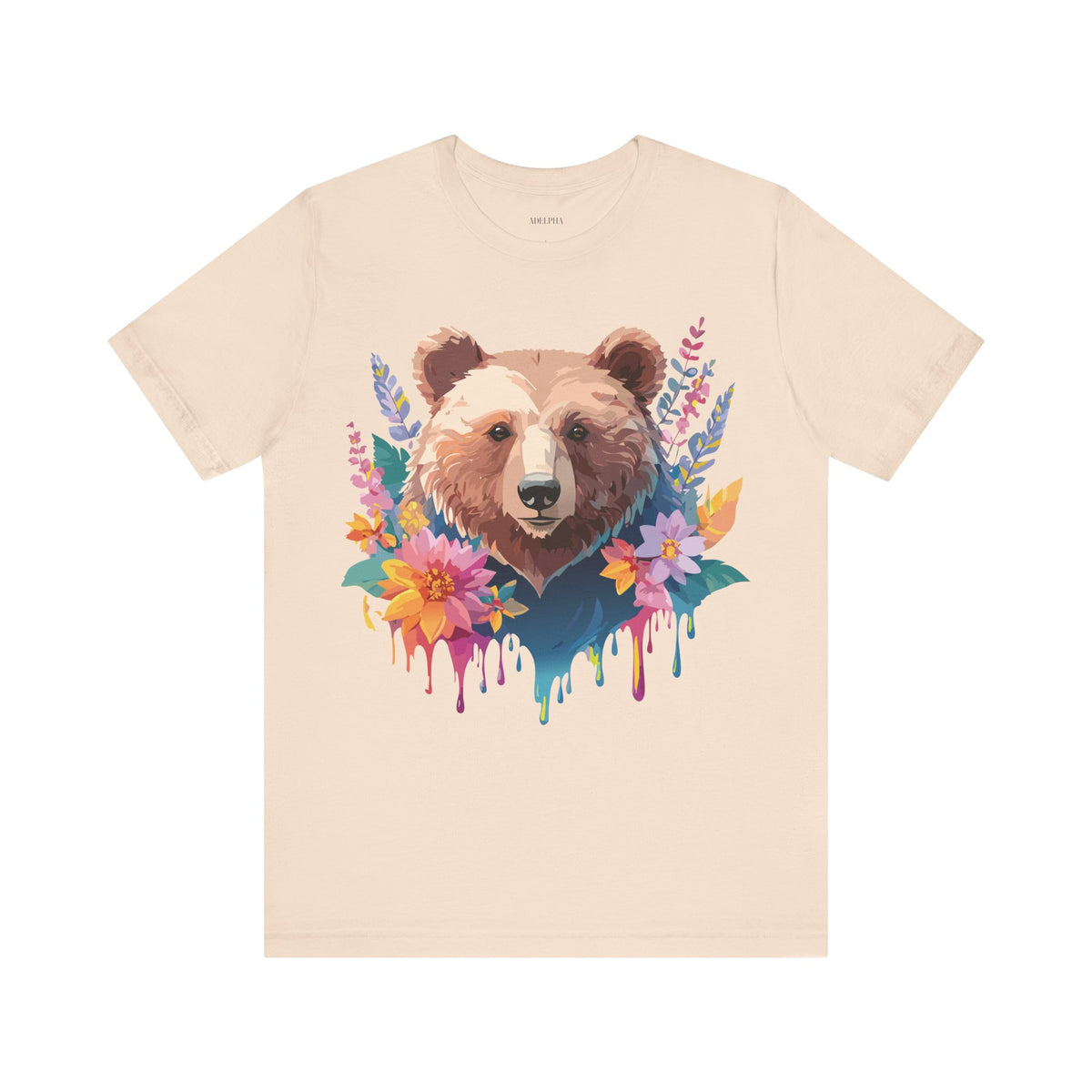 Bear Graphic Design Tee Bella+Canvas Unisex 100 Cotton Tee Shirt a118