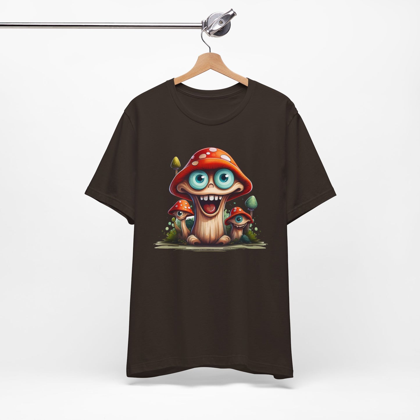 Cute Mushroom Graphic Tee, Fun Cartoon Shirt, Funny Mushroom Shirt, Cute Cartoon Tees, Graphic T-Shirt, Art Design T-Shirt