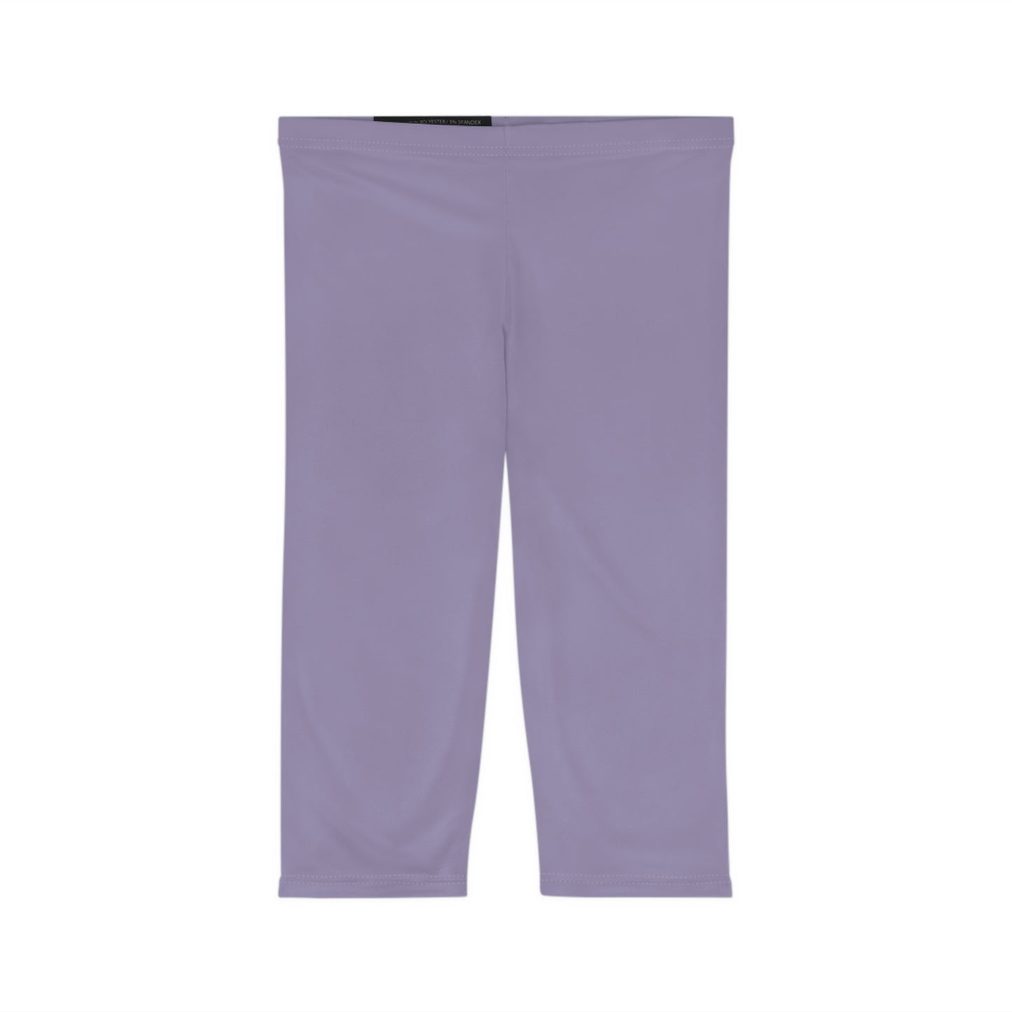 Purple Mist Color Women's Brushed Suede Poly Span Casual Capri Leggings XS-2XL