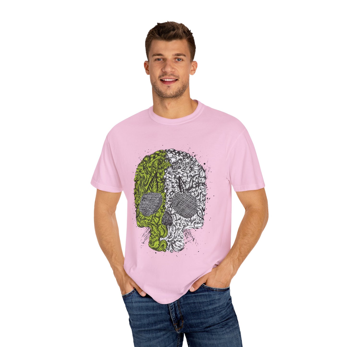 Unisex Cotton Tee Shirt with Skull