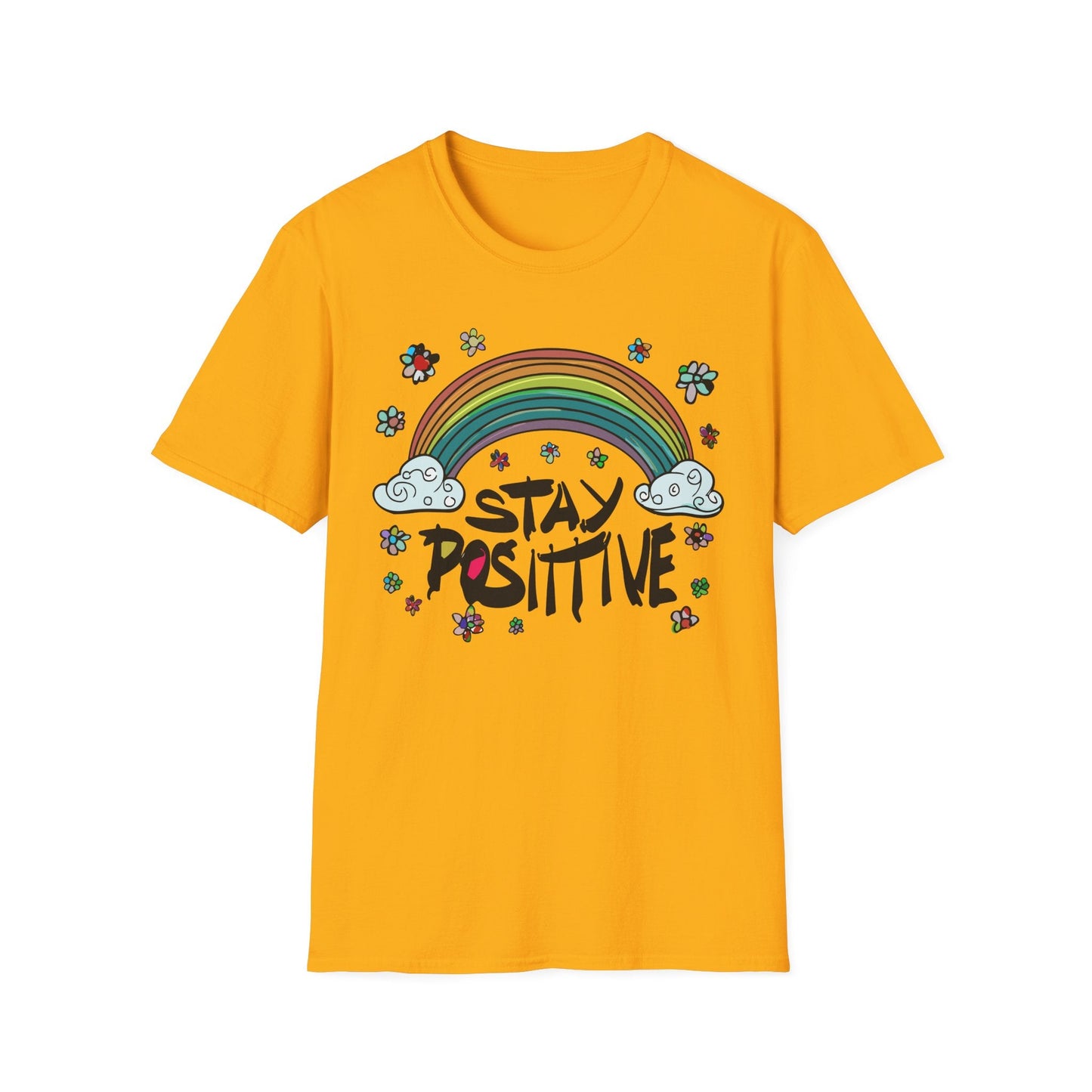 Positive Slogan T Shirt Unisex Softstyle Tee With Positive Words And Good Quotes Gildan 64000