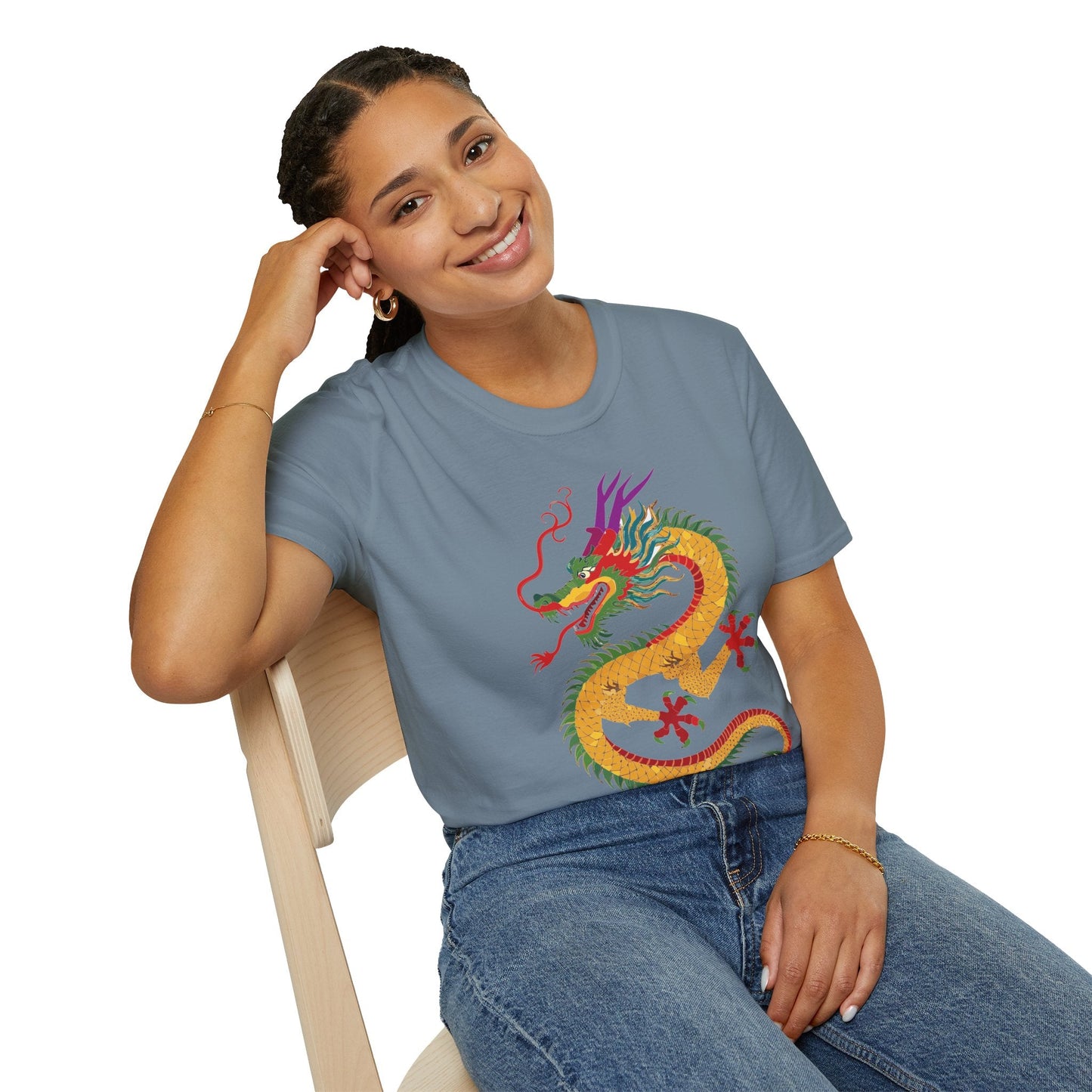 Dragon T Shirt Unisex Dragon Shirt Animal Design Softstyle Ring Spun Cotton Tee Comfort