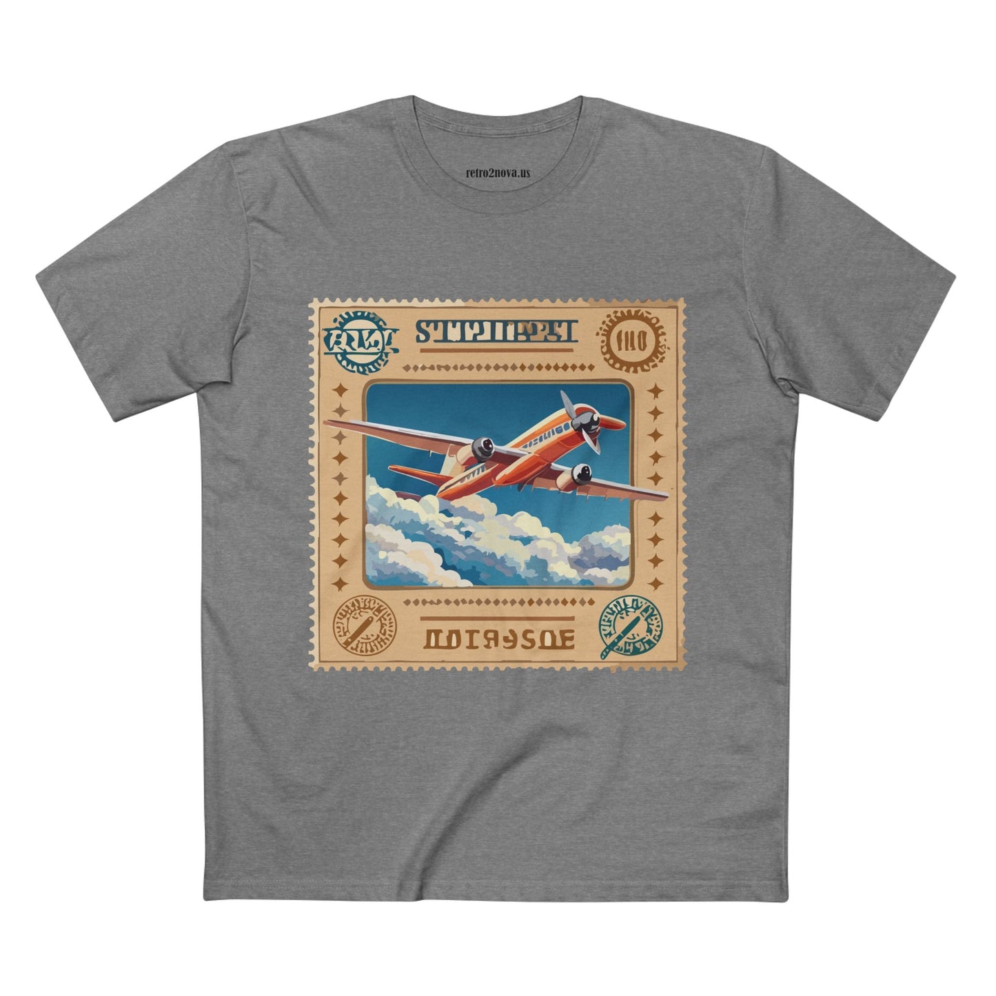 Stamp Shirt Postage Stamp Unisex Premium Cotton Tee With Original Art Design Retro2Nova PS41