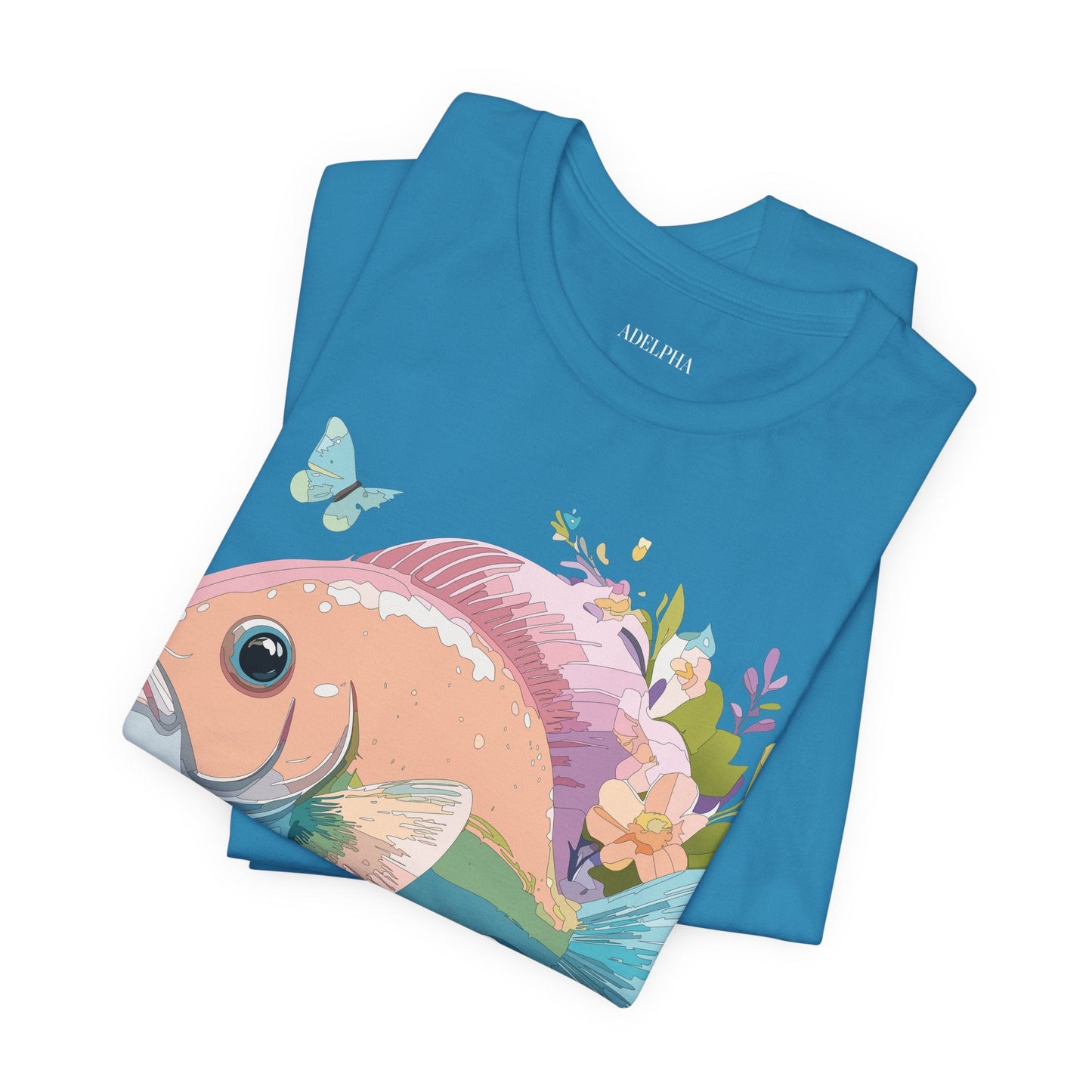 Fish Graphic Unisex 100 Cotton Vintage Artwork Tee 1