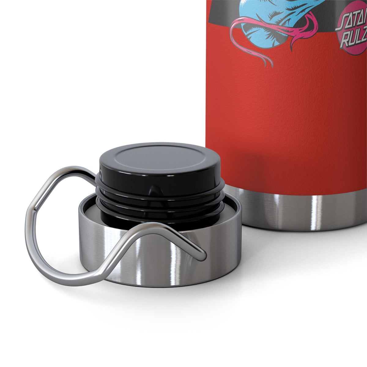 22oz Copper Insulated Water Bottle with Cartoon Design - CV61