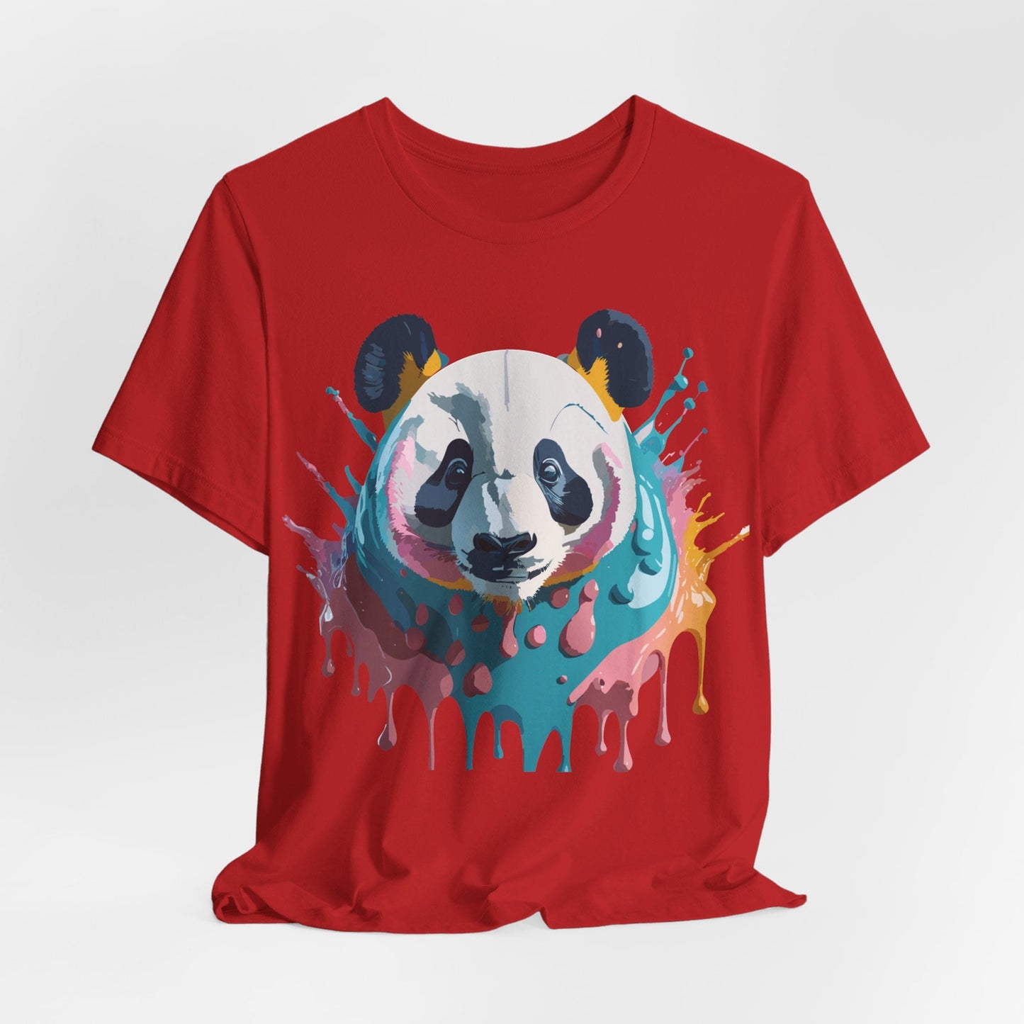 Panda Graphic Tee Unisex Short Sleeve Art Design By Adelpha Vintage Inspired Shirt