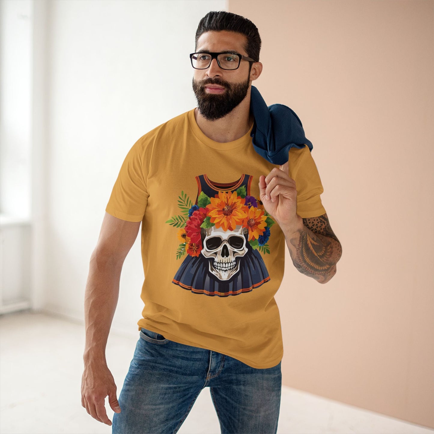 Skull Skeleton Shirt Unisex Premium Cotton Art Tee Original Design By Retro2Nova SS14
