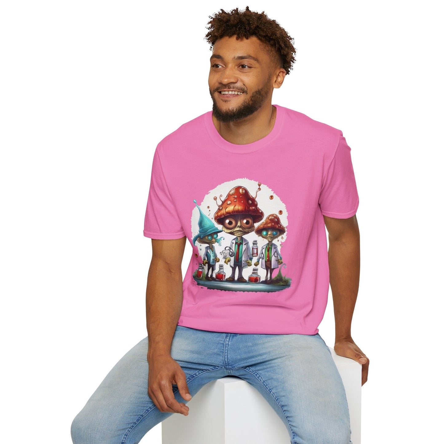 Mashroom Tee Shirt Unisex Funny Mashroom Design Cotton Tee Gildan Softstyle 64000