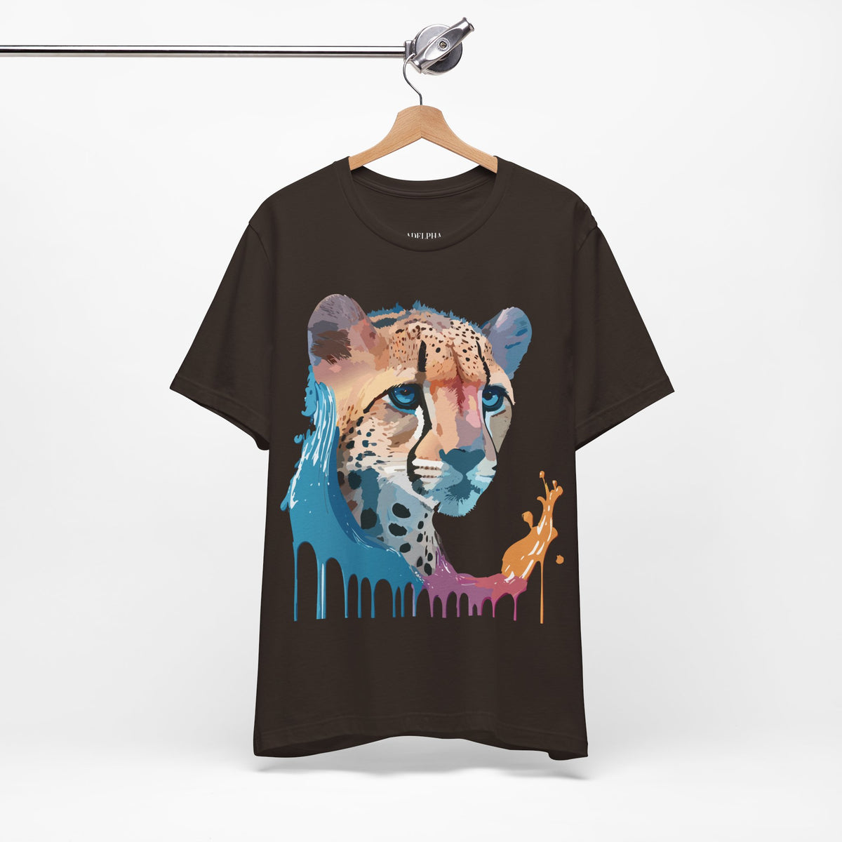 Cheetah Graphic Unisex Cotton Bella+Canvas Tee with Art Animal Design e301