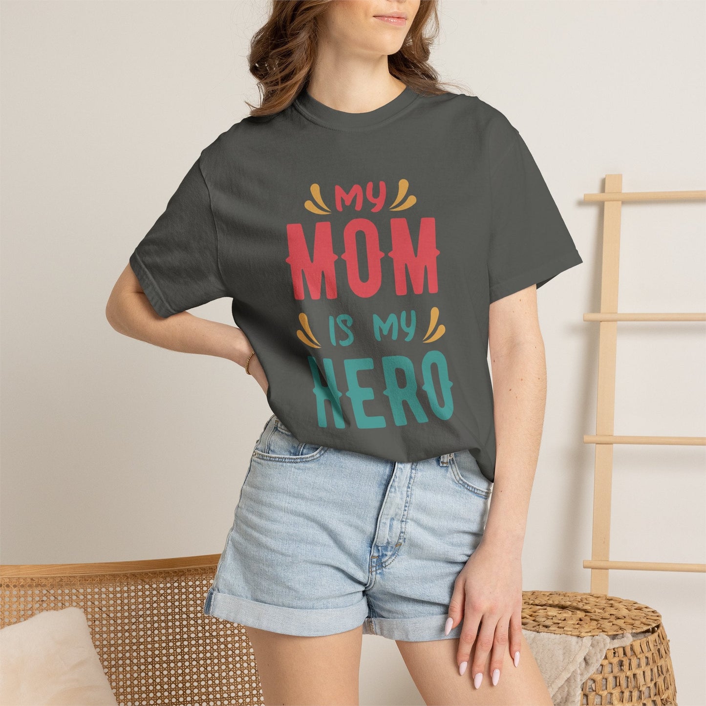 Mom T-shirt Mother's Day Mama Tee Unisex Comfort Colors Garment-Dyed Cotton h11