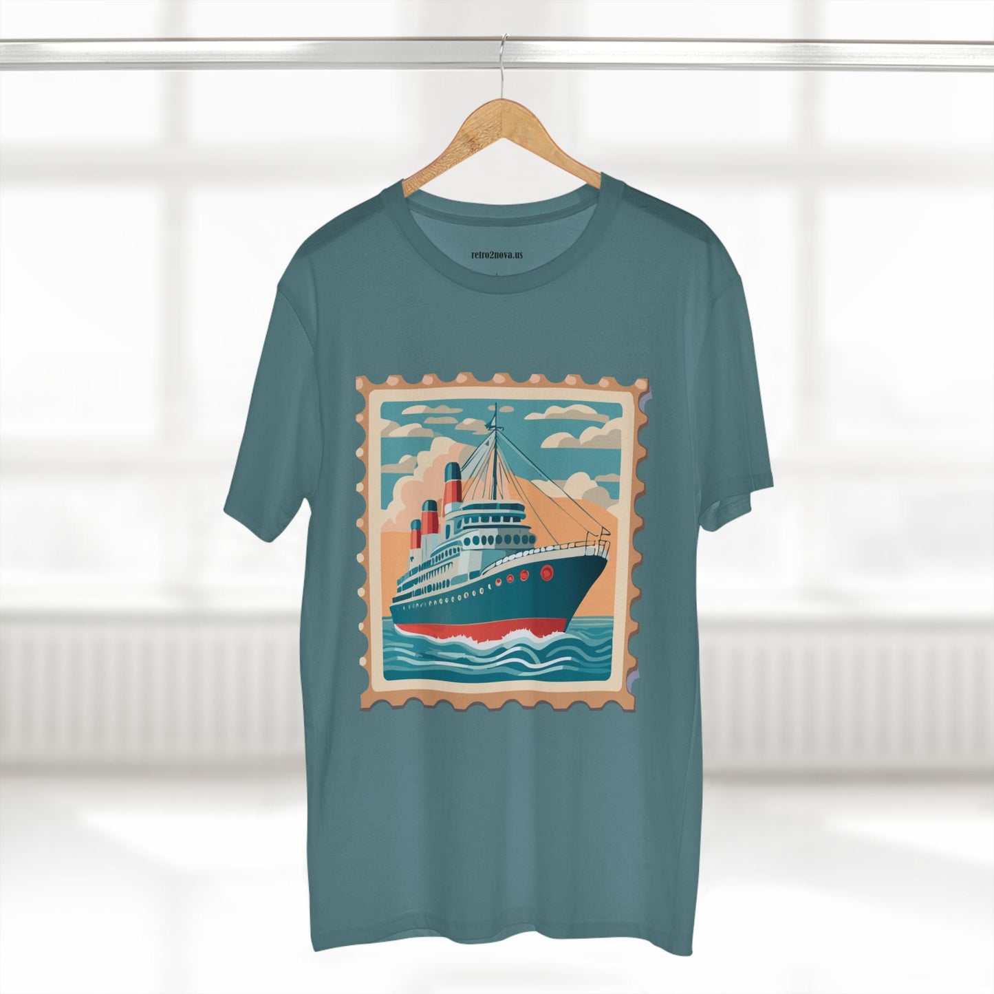 Stamp Shirt Postage Stamp Tee PS43 Unisex Premium Cotton Art Tee Retro2Nova Classic Art Collection