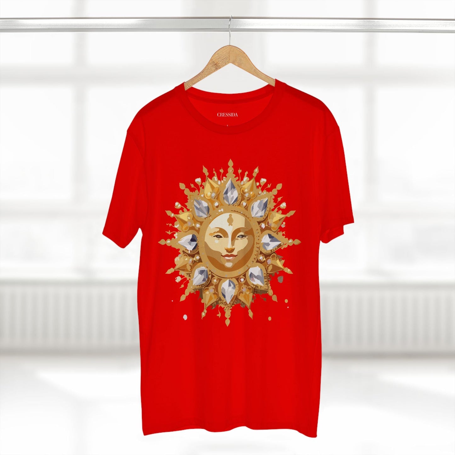 Gold Sun Graphic Unisex 100 Cotton T-Shirt with Golden Art Design 4