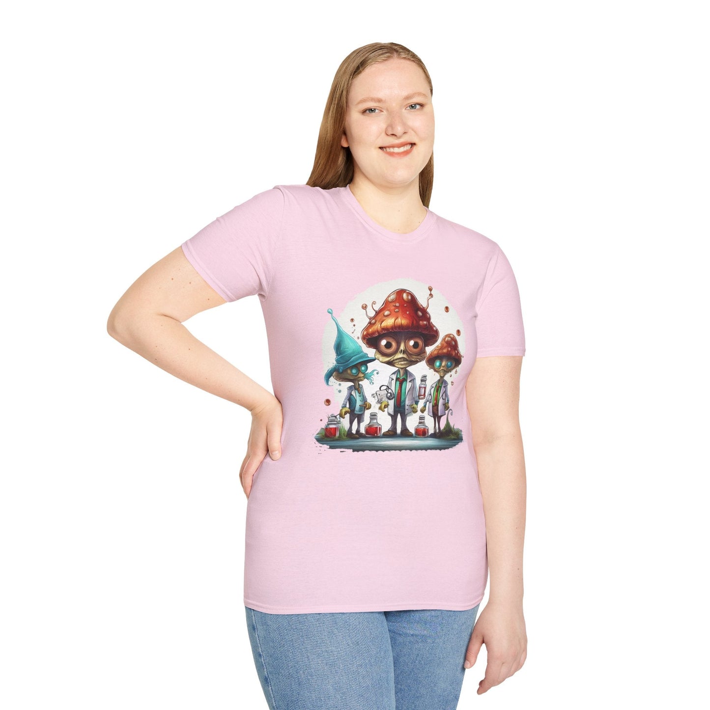 Mashroom Tee Shirt Unisex Funny Mashroom Design Cotton Tee Gildan Softstyle 64000