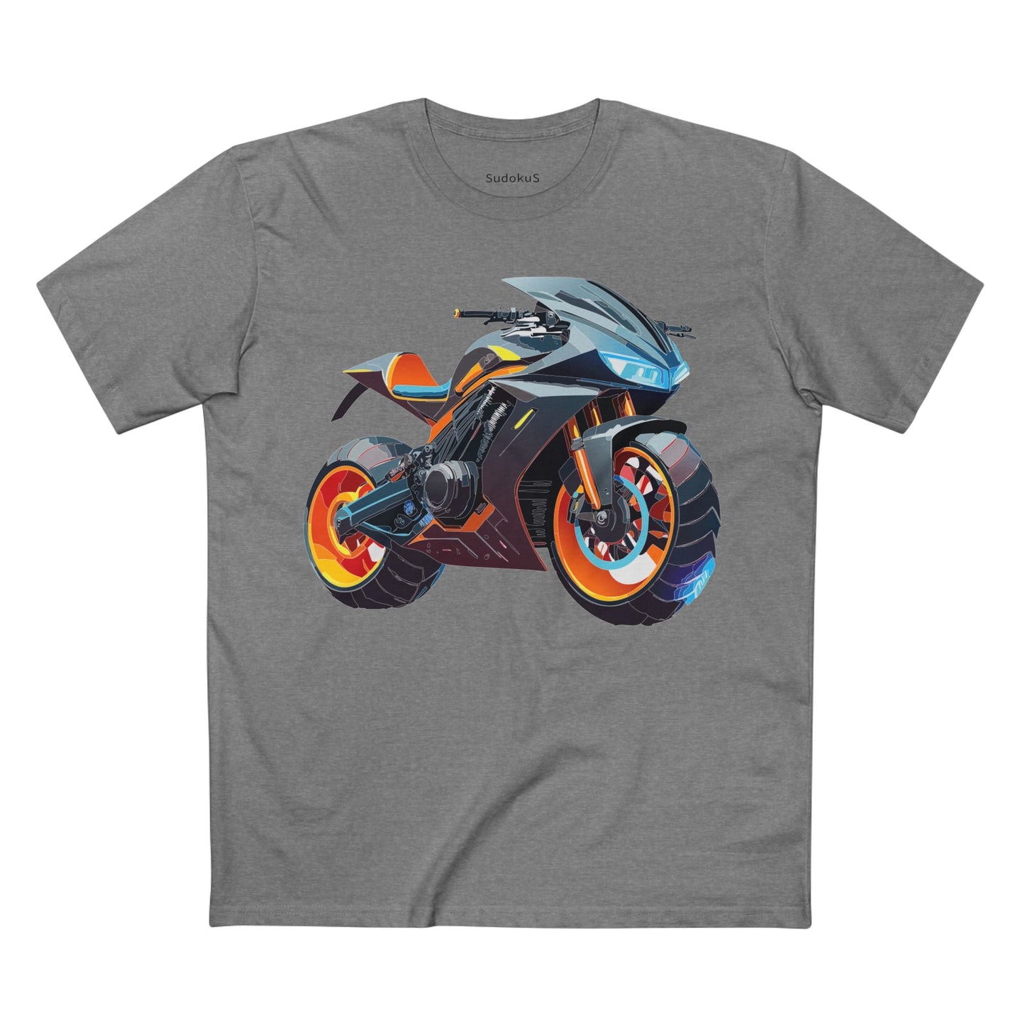 Moto Bike Graphic Unisex 100 Cotton Staple Tee 31